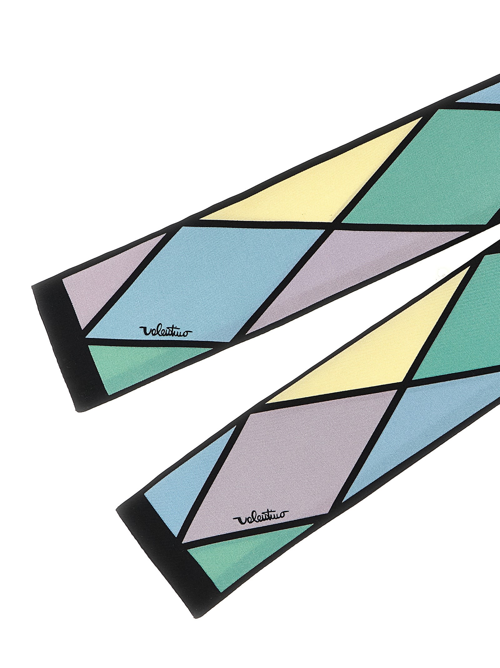 Valentino Geometric Pattern Lightweight Rectangular Scarf In Multi