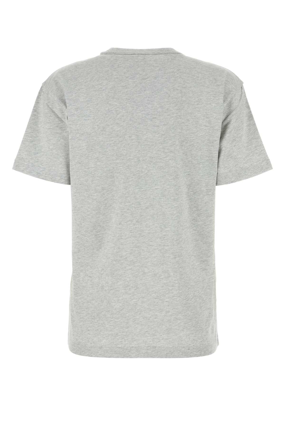 Alexander Wang T Melange Grey Cotton Oversize T-shirt In Lightheathergrey