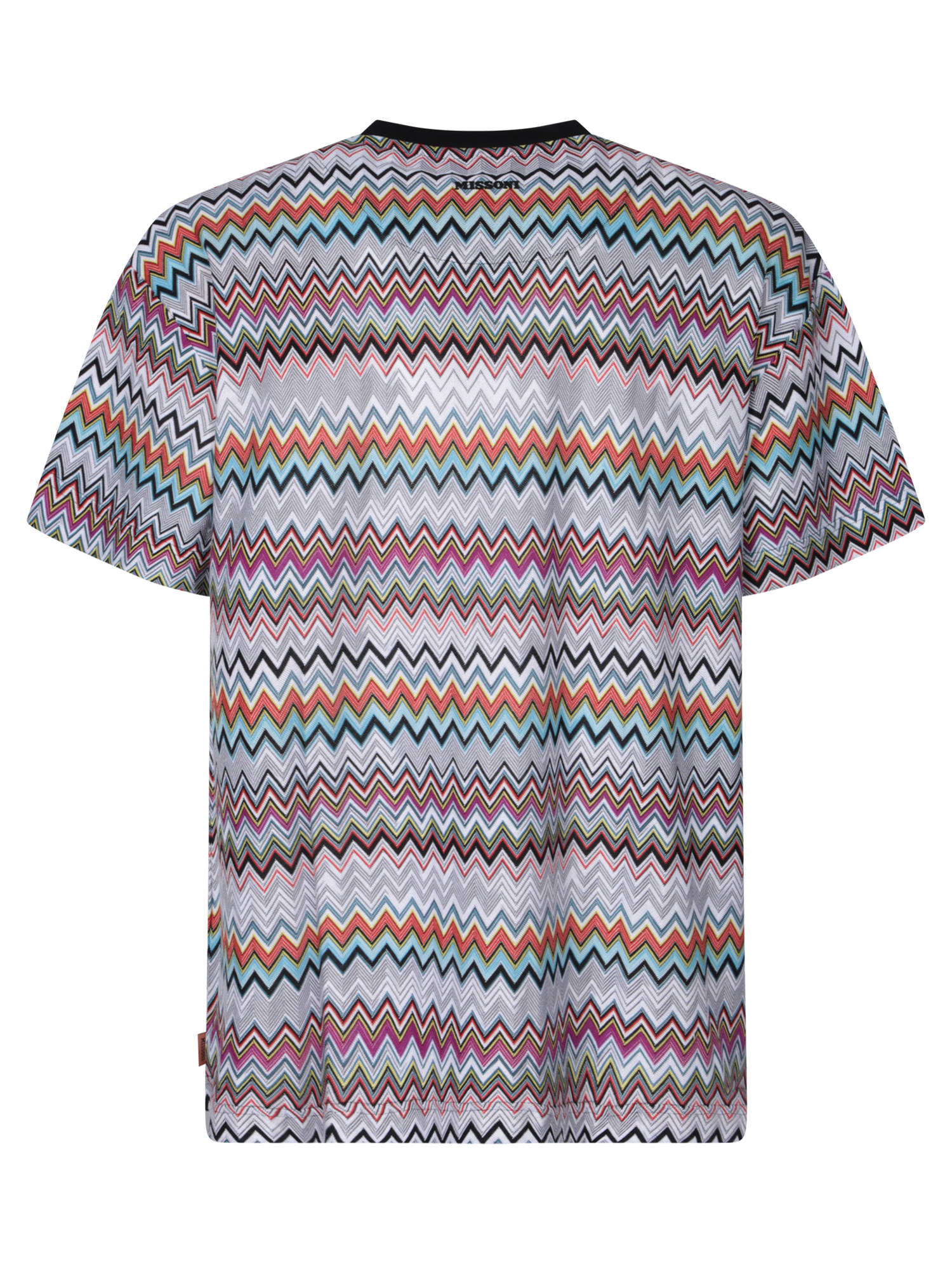 Shop Missoni Zigzag-woven Design Multicolor T-shirt