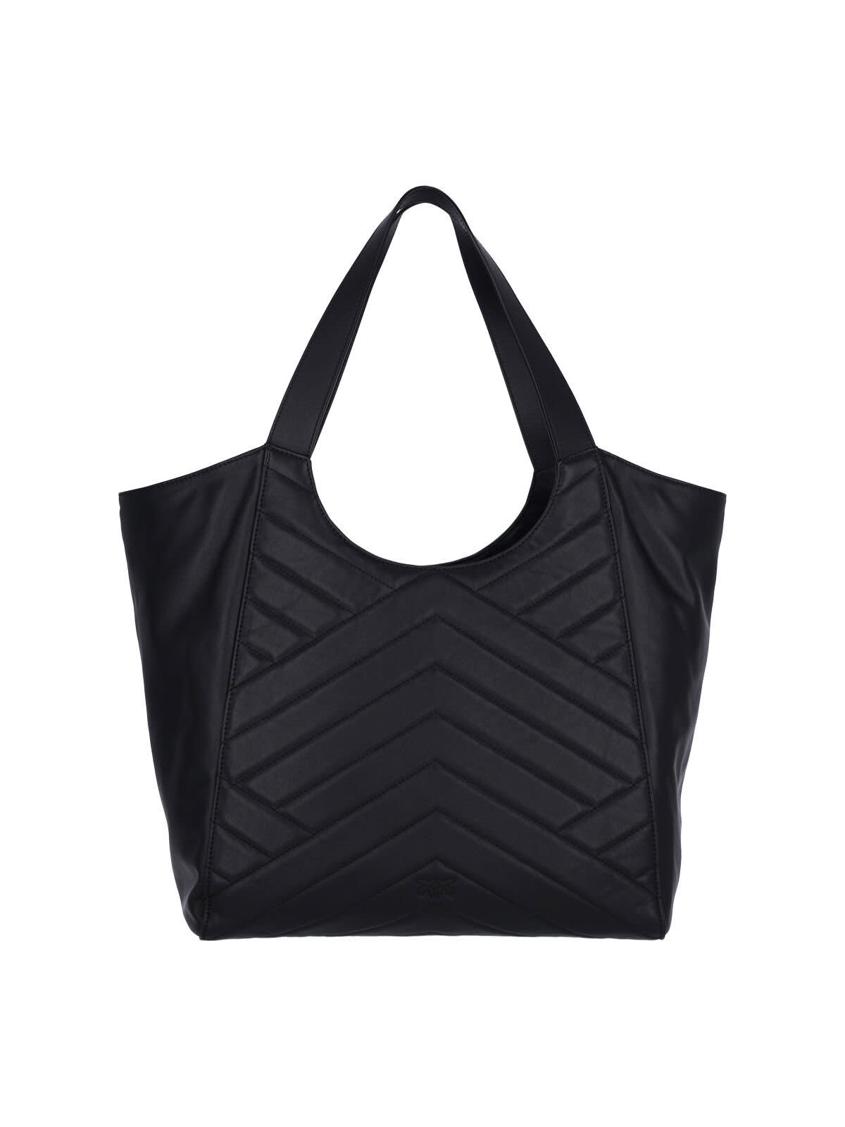 Shop Pinko Logo Tote Bag In Black