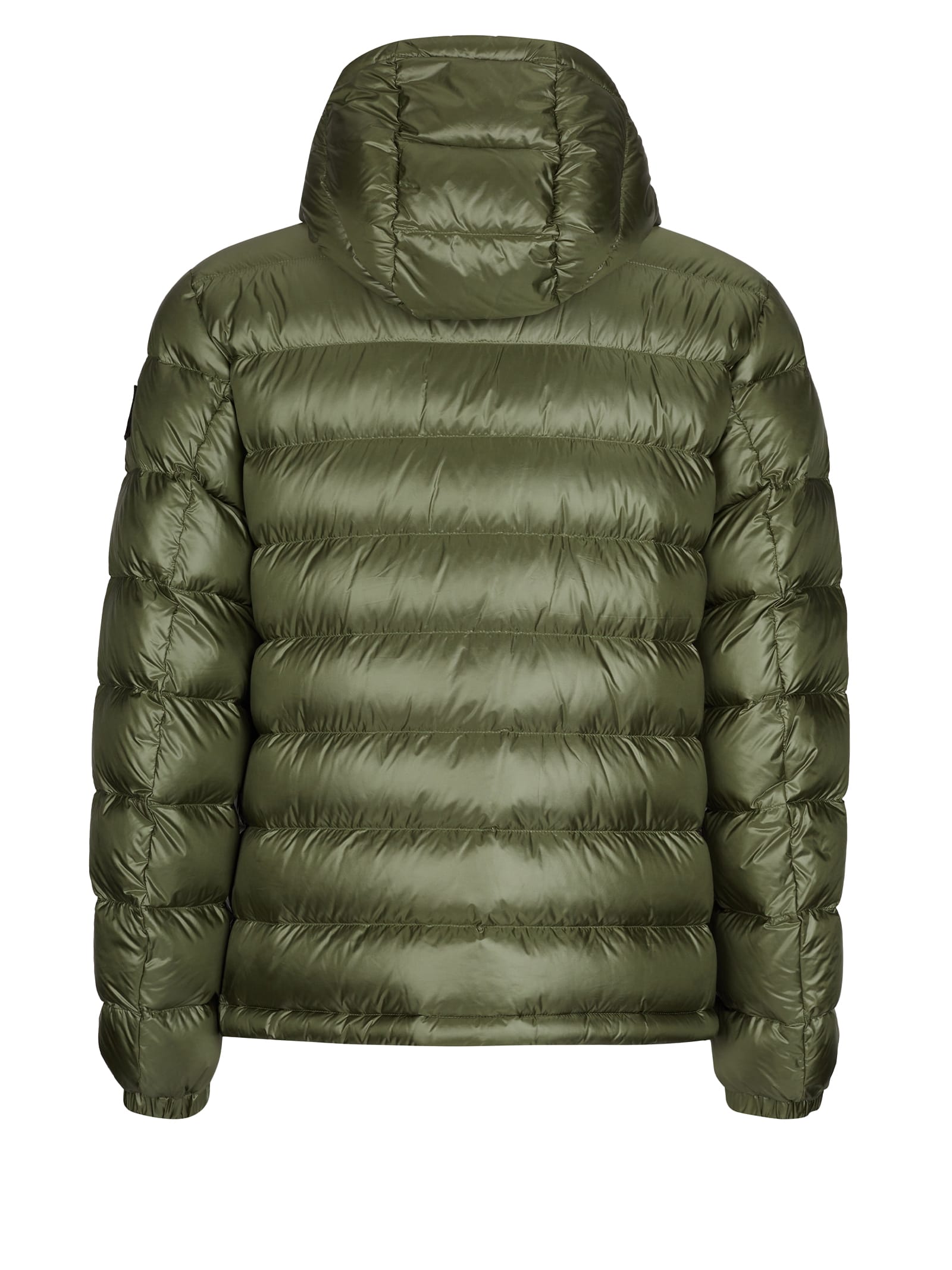 Shop Add Green Quilted Down Jacket With Hood Men In Larice