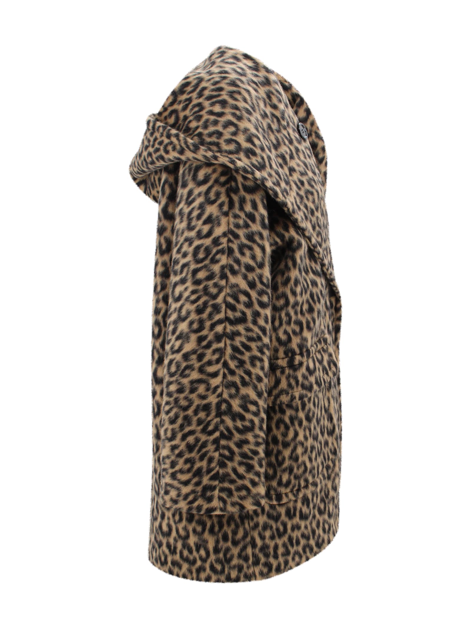 Tagliatore Animal Print Coat In Animal Print