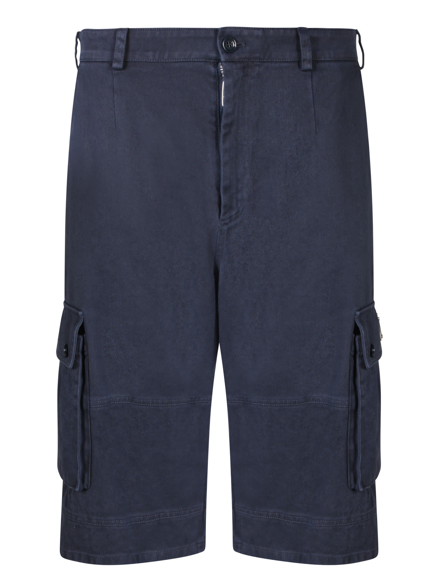 Shop Dolce & Gabbana Cargo Blue Bermuda Shorts