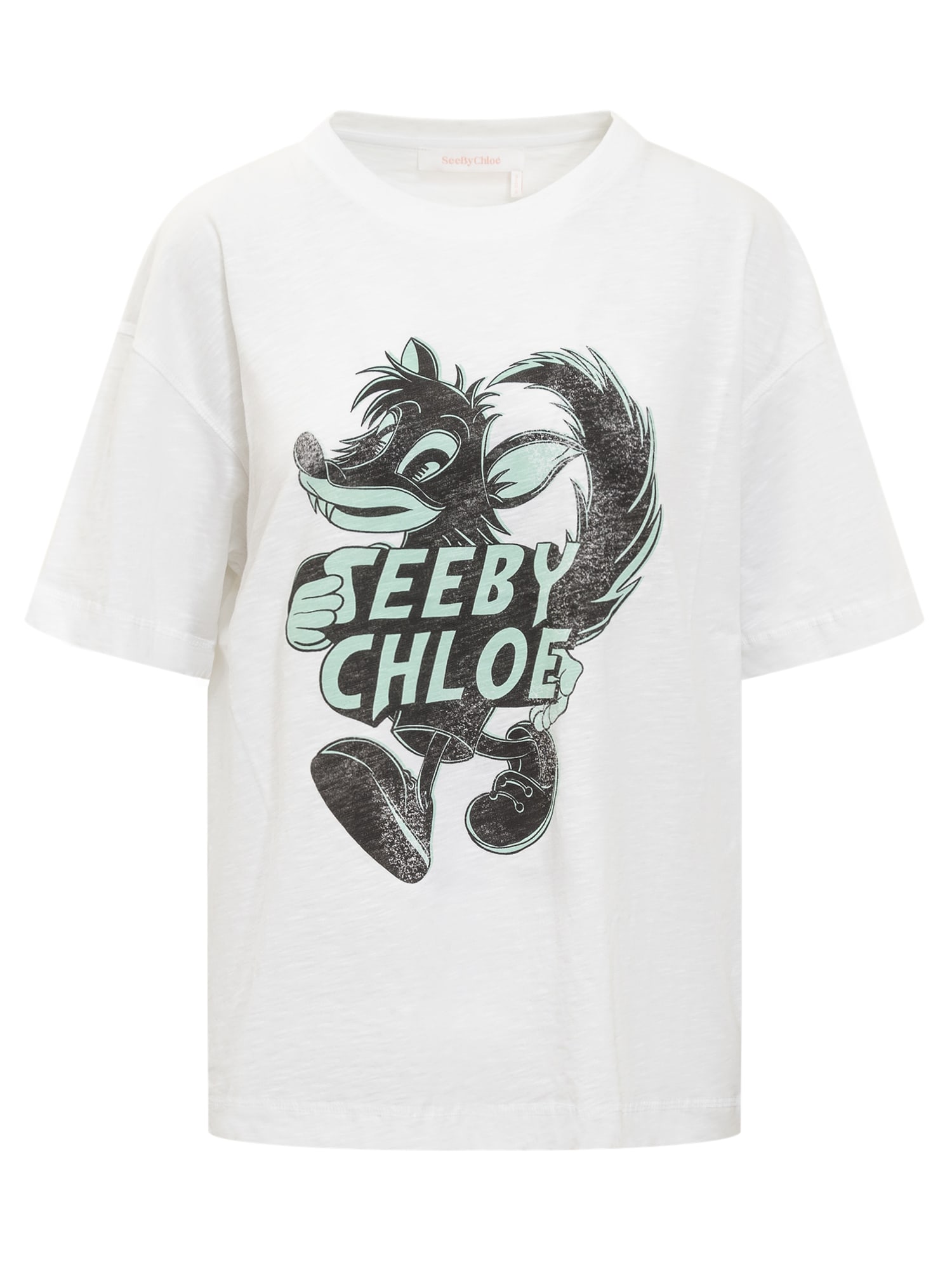 See By Chloé Logo-print Short-sleeve T-shirt In White