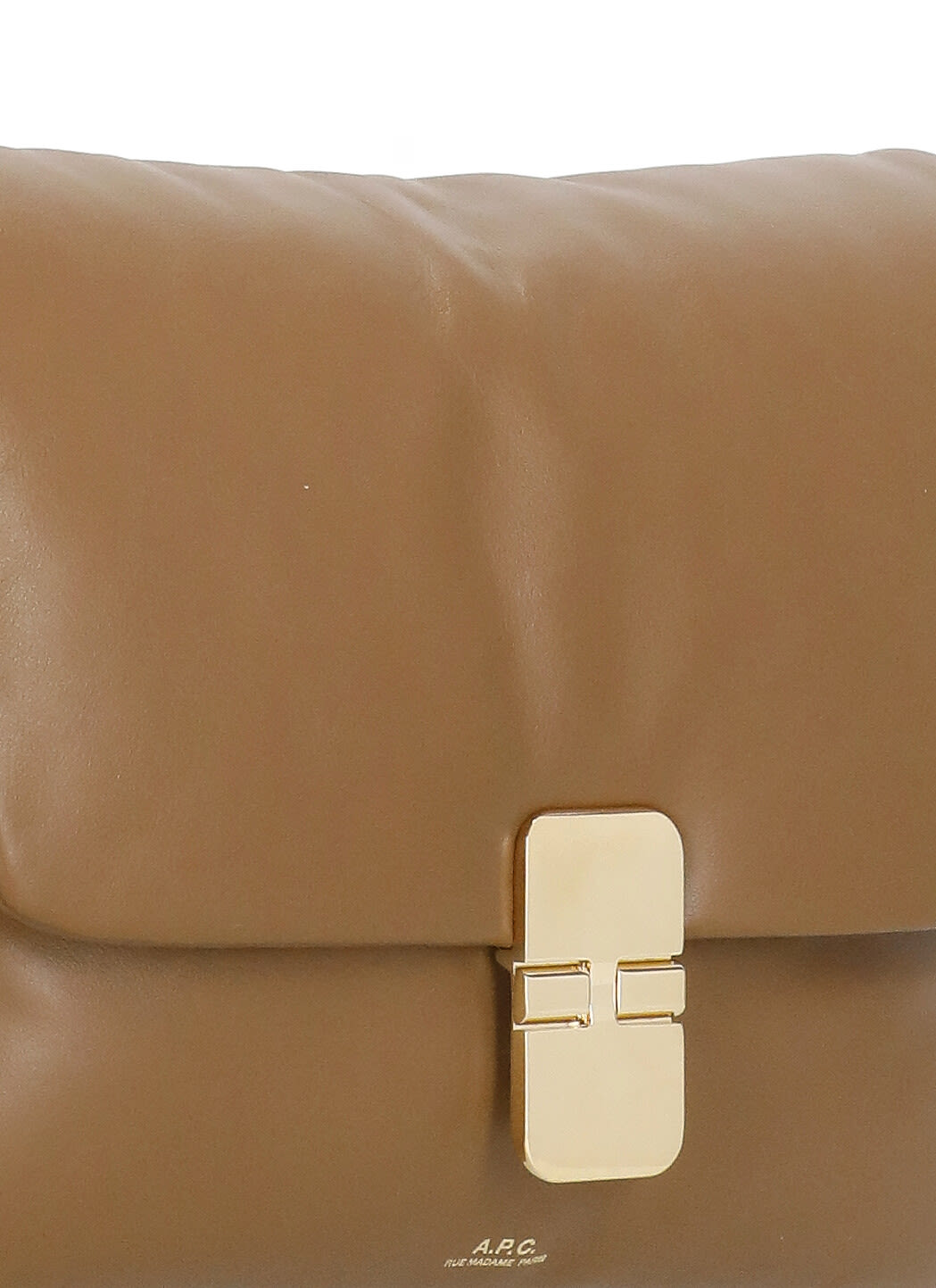 Apc Adjustable Strap Leather Shoulder Bag In Brown
