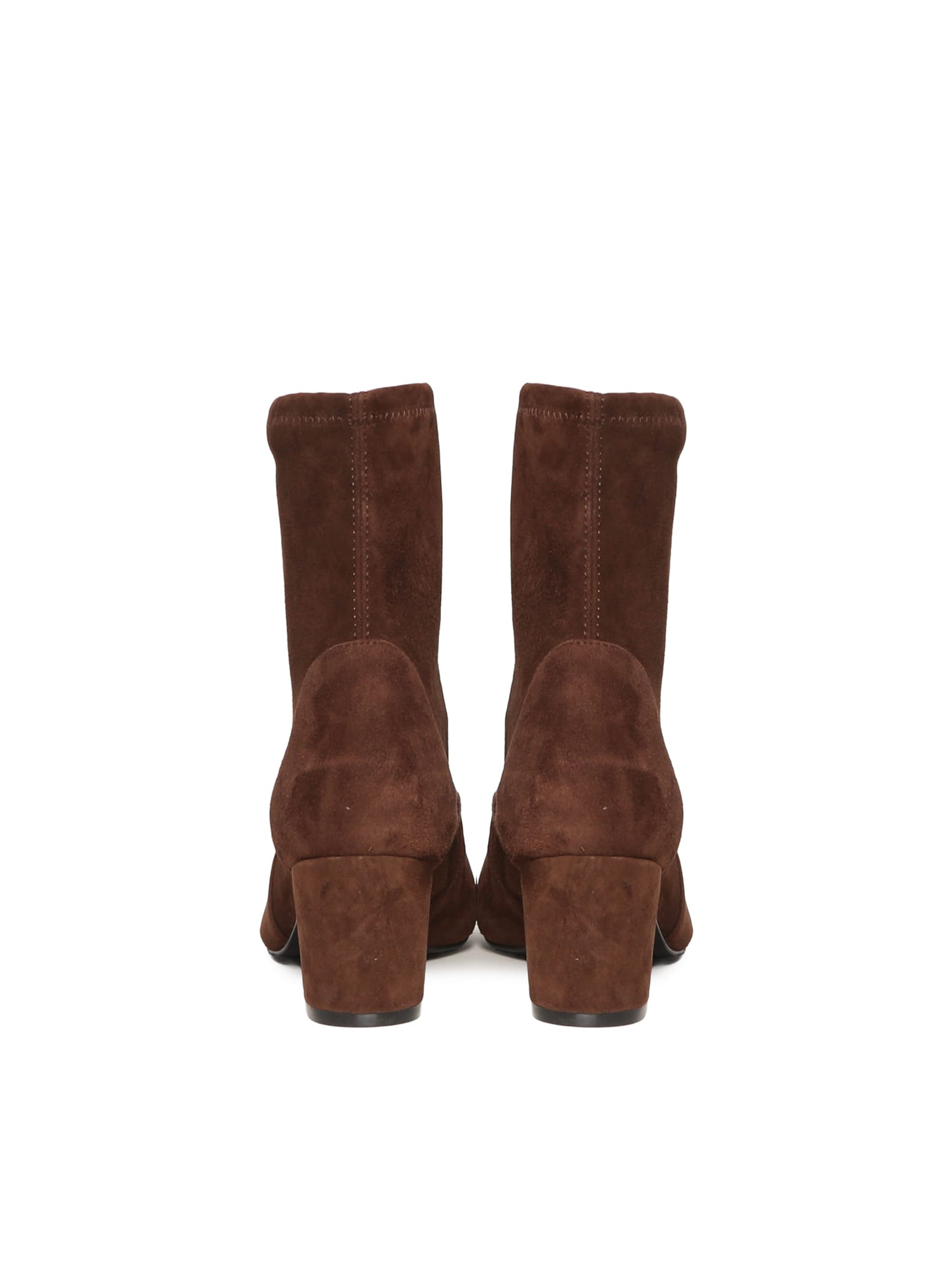 Stuart Weitzman Yuliana Suede Sock Boots In Brown