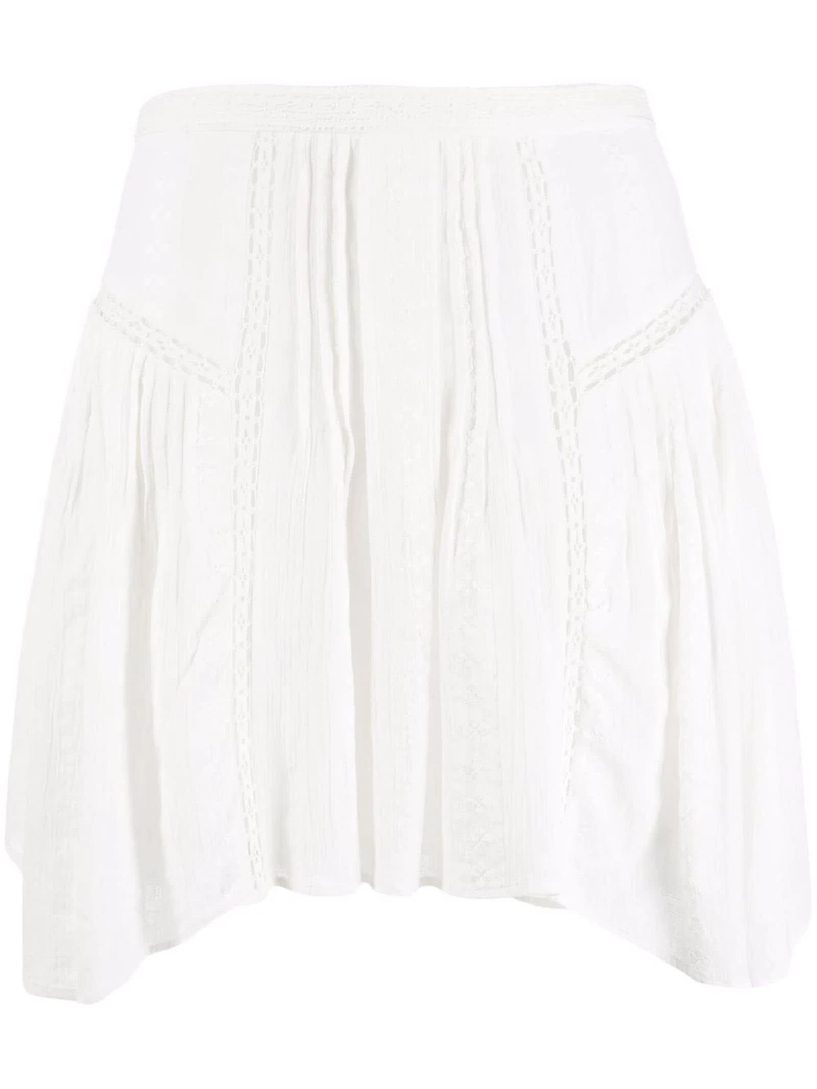 Isabel Marant Étoile white cotton-blend skirt