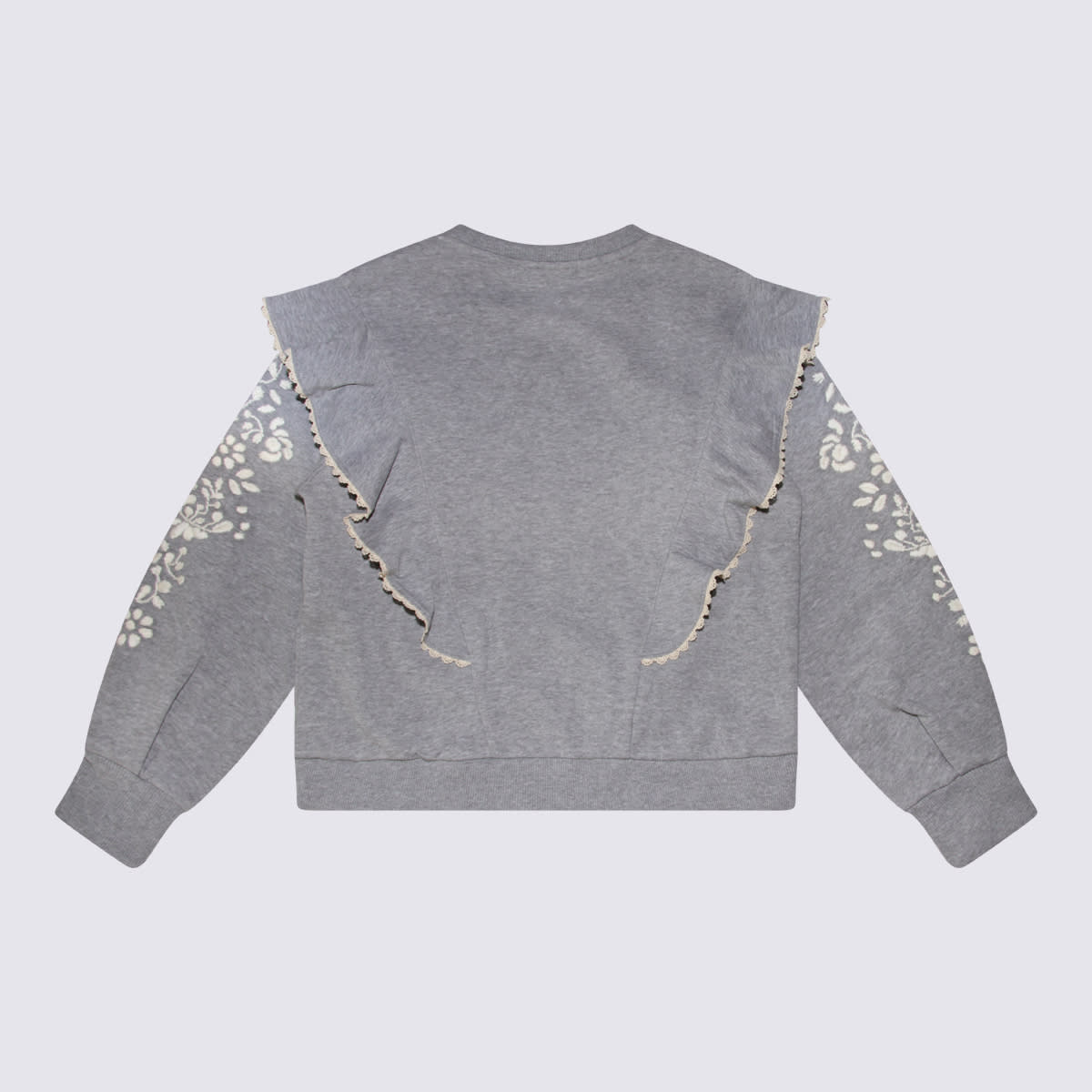 Shop Chloé Grey Cotton Sweatshirt