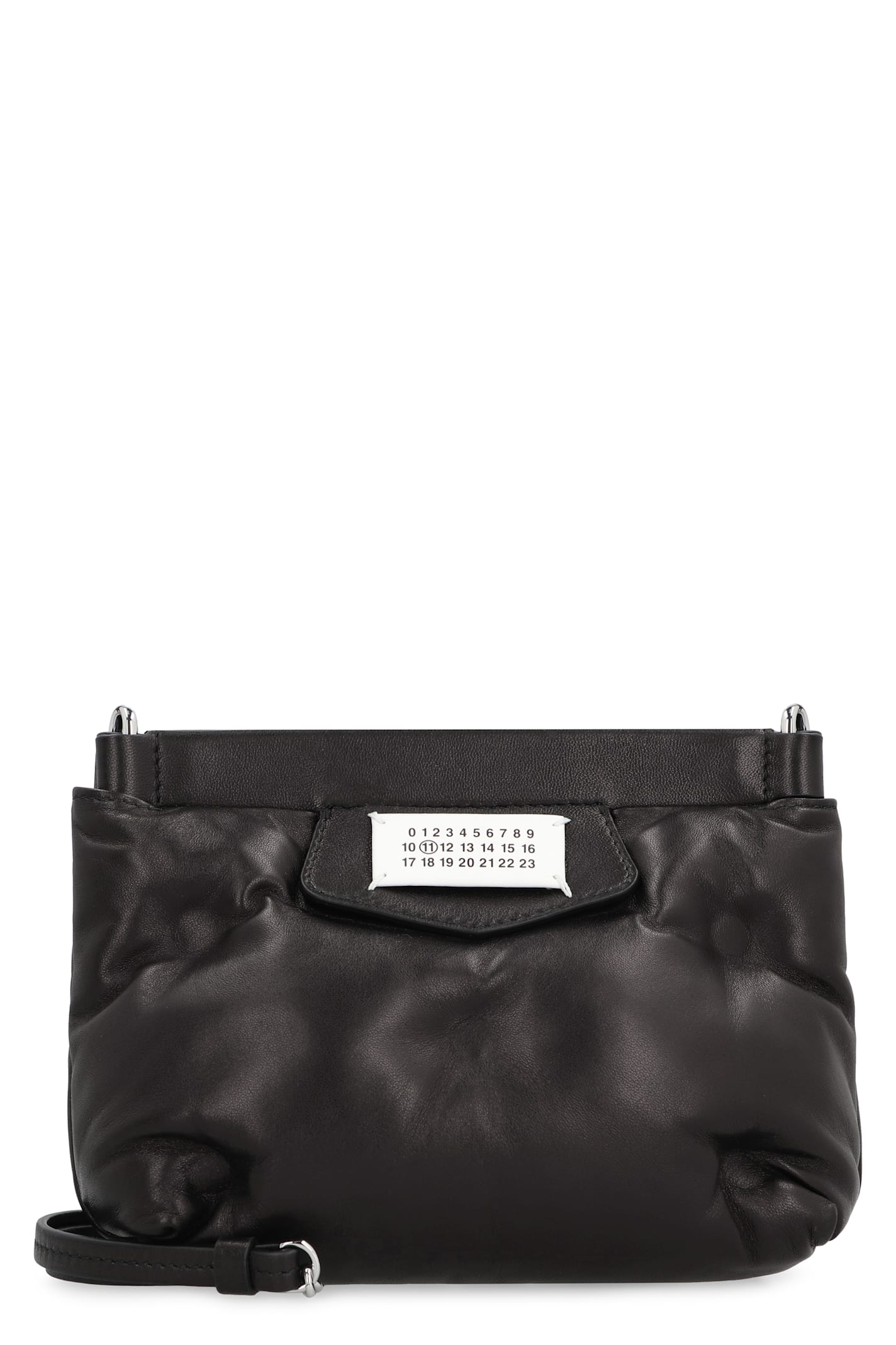 Maison Margiela Glam Slam Leather Clutch In Black