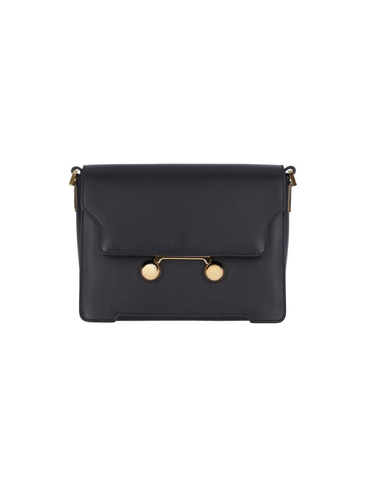 Shop Marni Trunkaroo Foldover Top Medium Shoulder Bag In 00n99