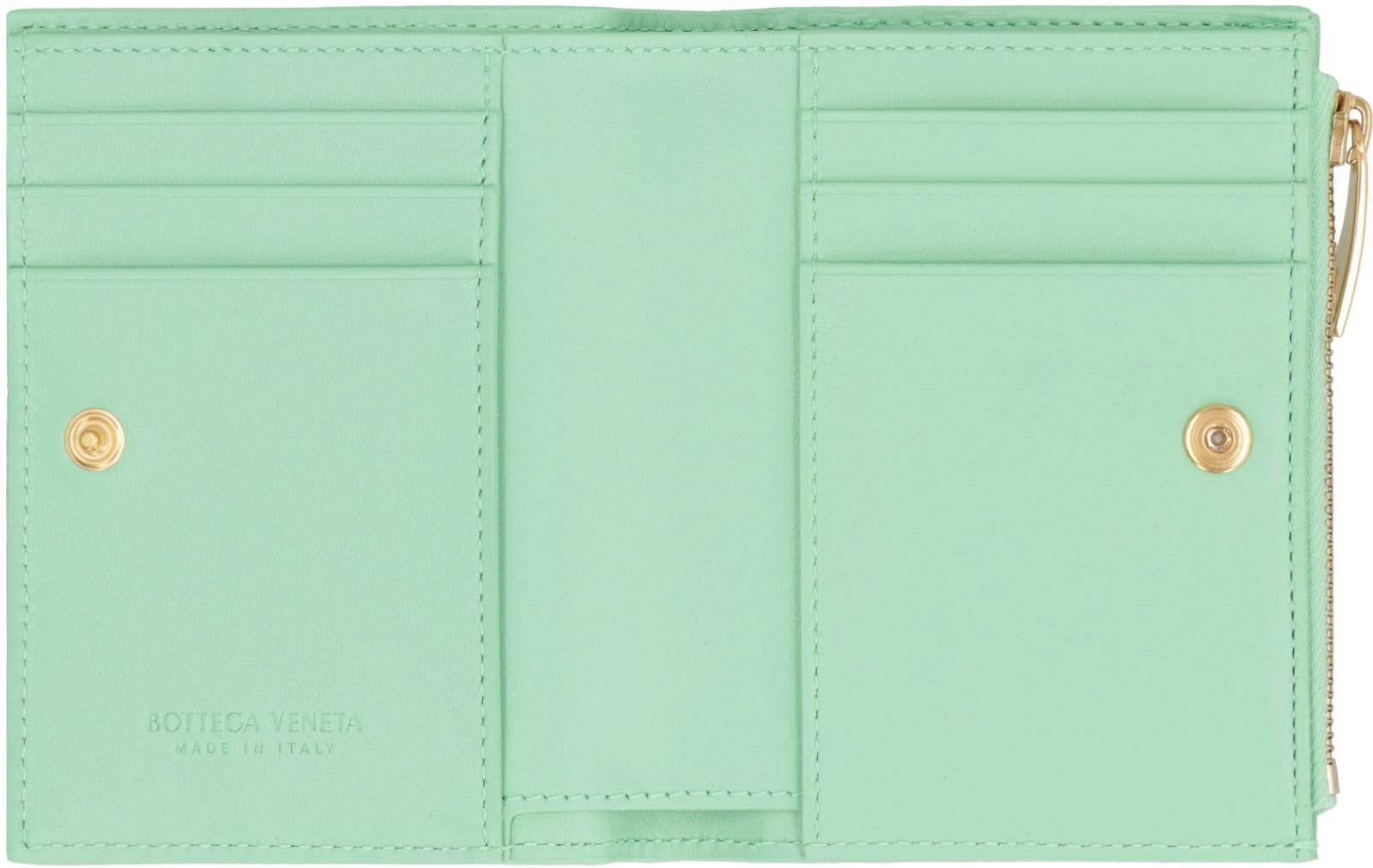 Shop Bottega Veneta Intrecciato Bi-fold Wallet In Green