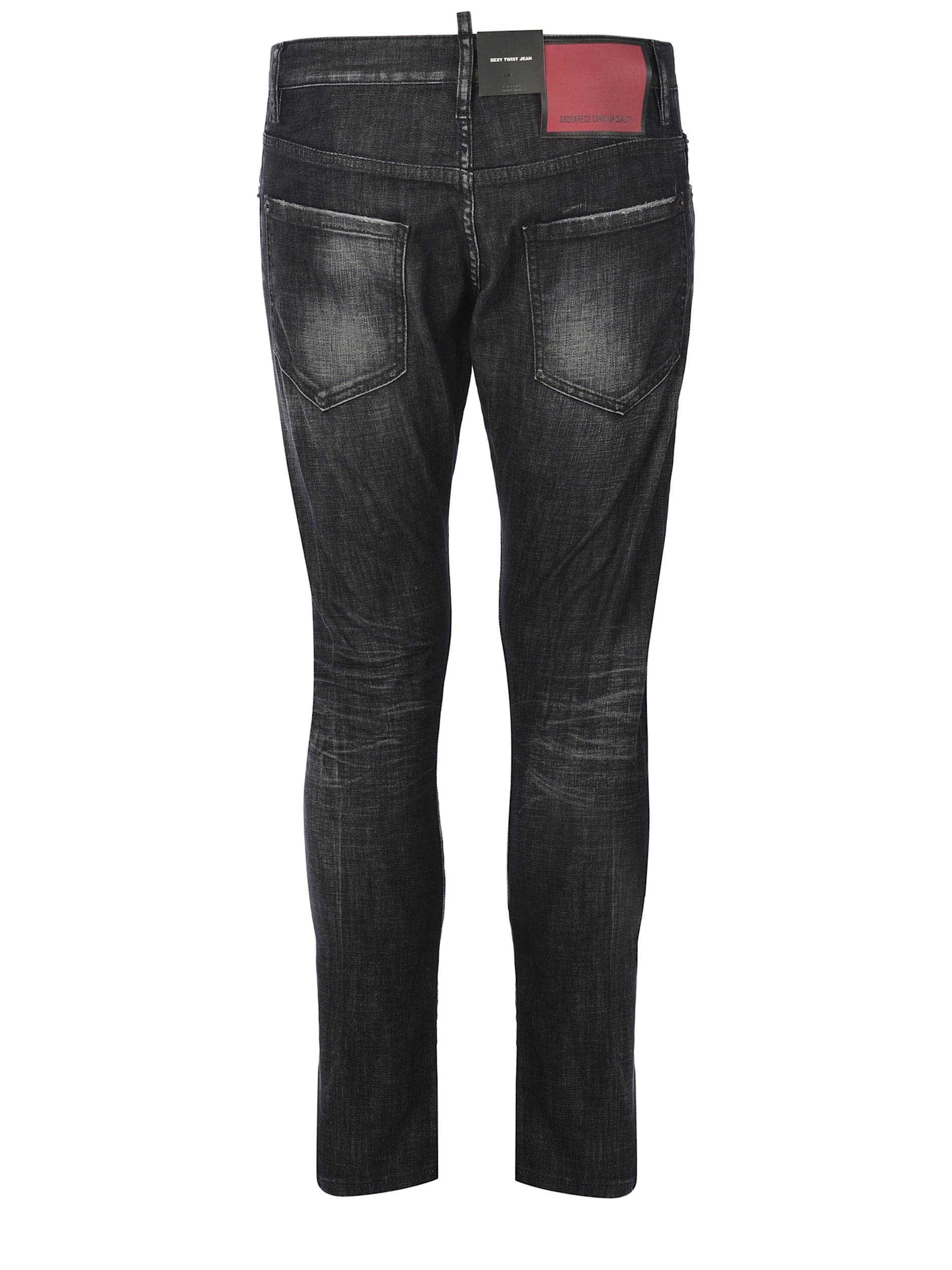 Shop Dsquared2 Jeans  Sexy Twist Made Of Denim In Black