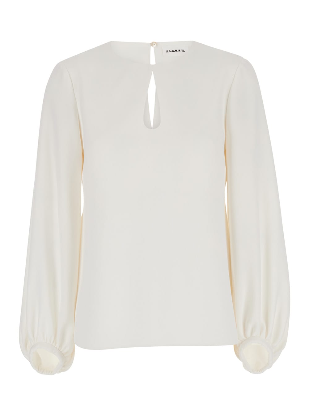 Shop P.a.r.o.s.h White Cut-out Blouse In Light Fabric Woman