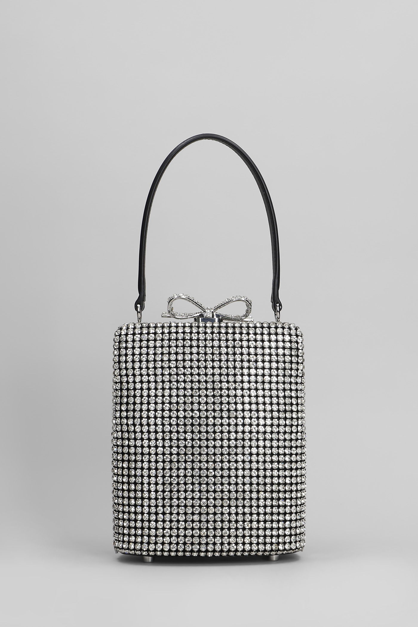 Self-portrait Crystal-embellished Fishnet Top Handle Bag
