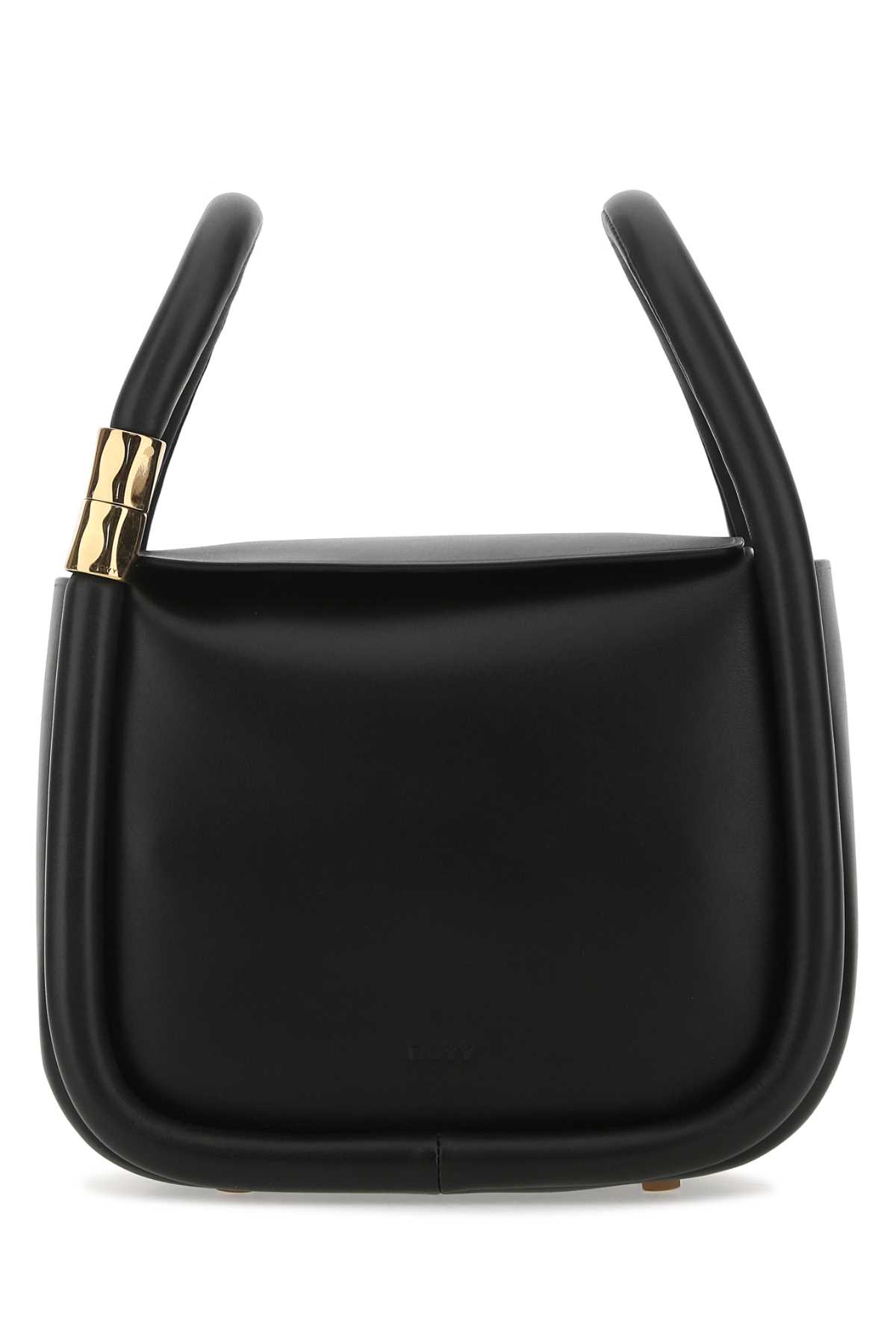 Black Leather Wonton 20 Handbag