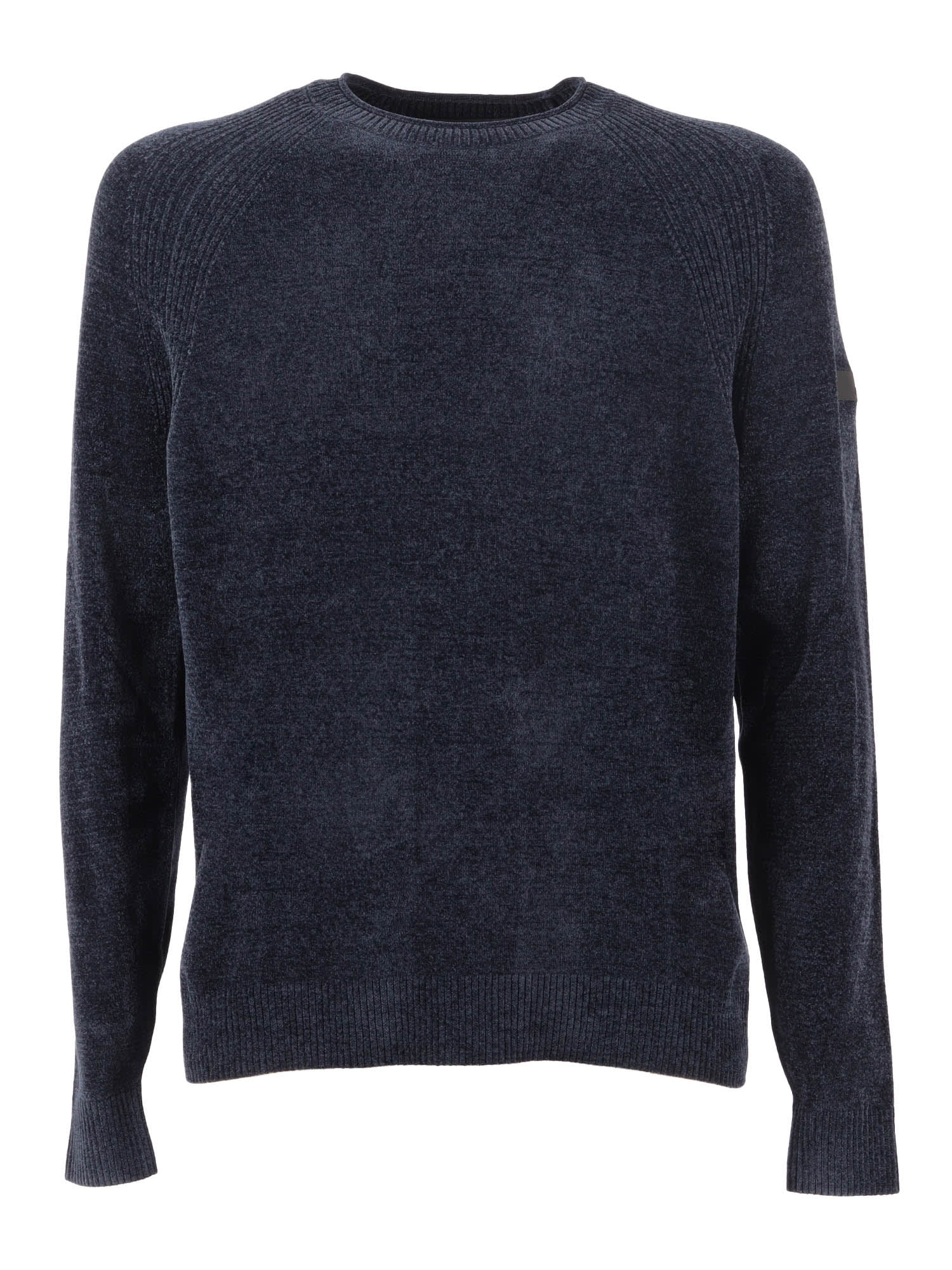 Rrd - Roberto Ricci Design Velvet Round Knit In Blue
