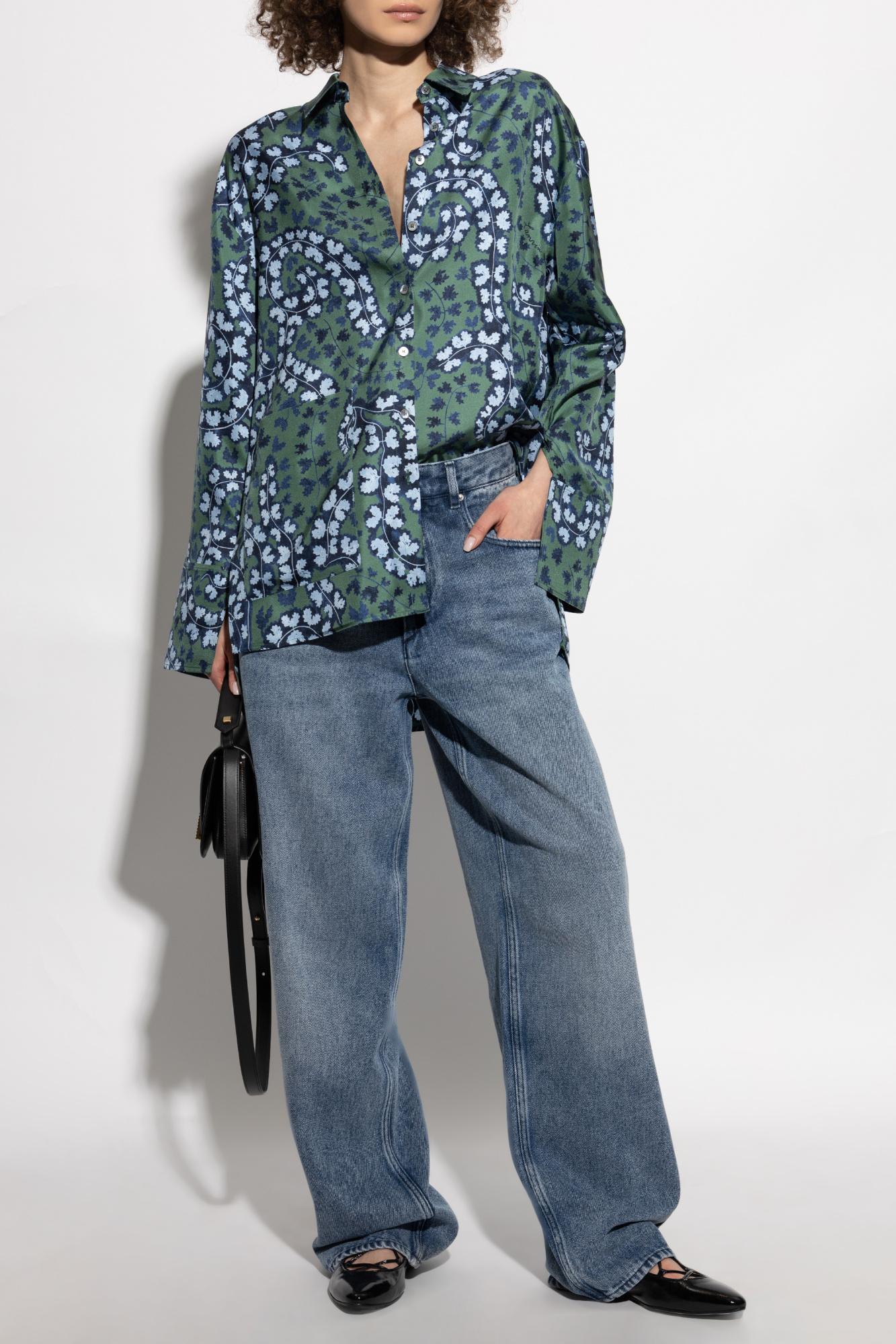 Lanvin Silk Shirt In Meleze