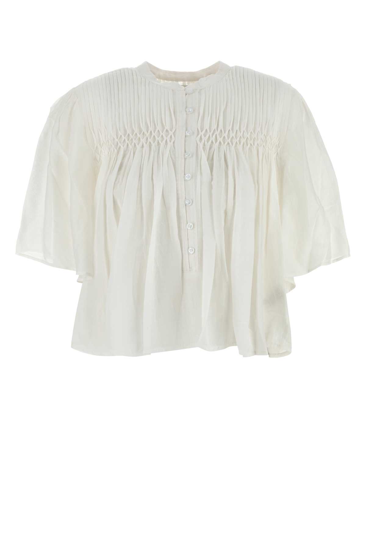 Marant Étoile White Cotton Blend Blouse