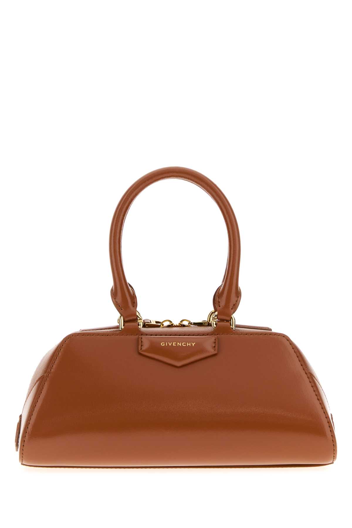 Givenchy Caramel Leather Mini Antigona Handbag In Brown