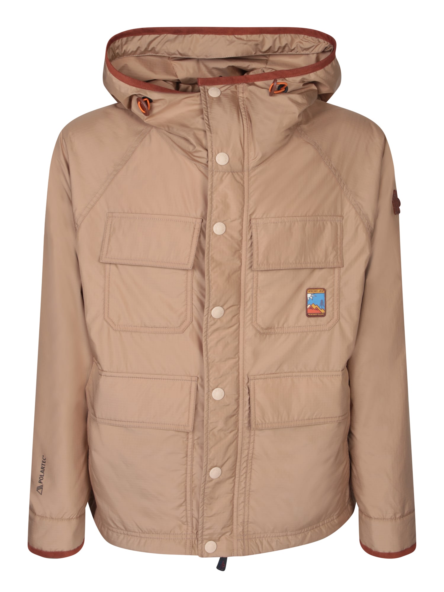 Shop Moncler Field Jacket Rutor Beige
