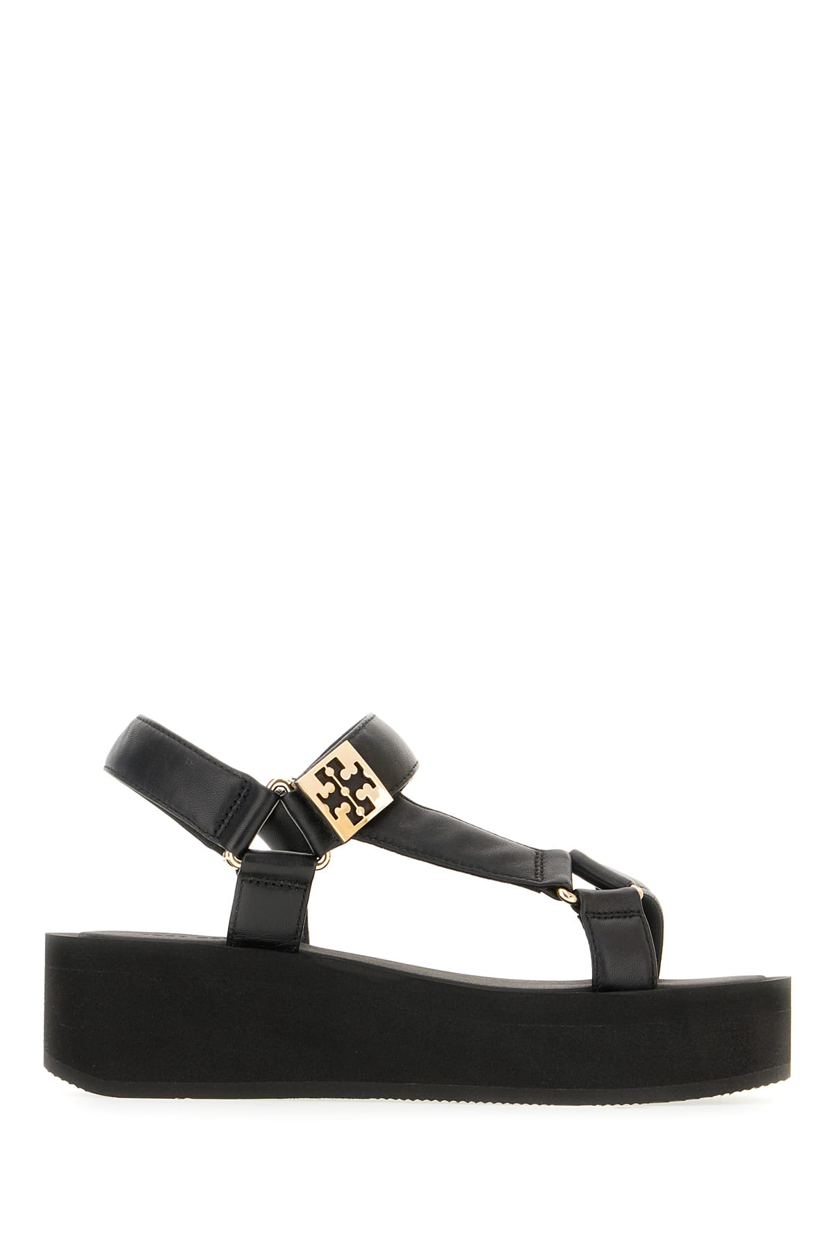 Black Nappa Leather Mellow Sandals