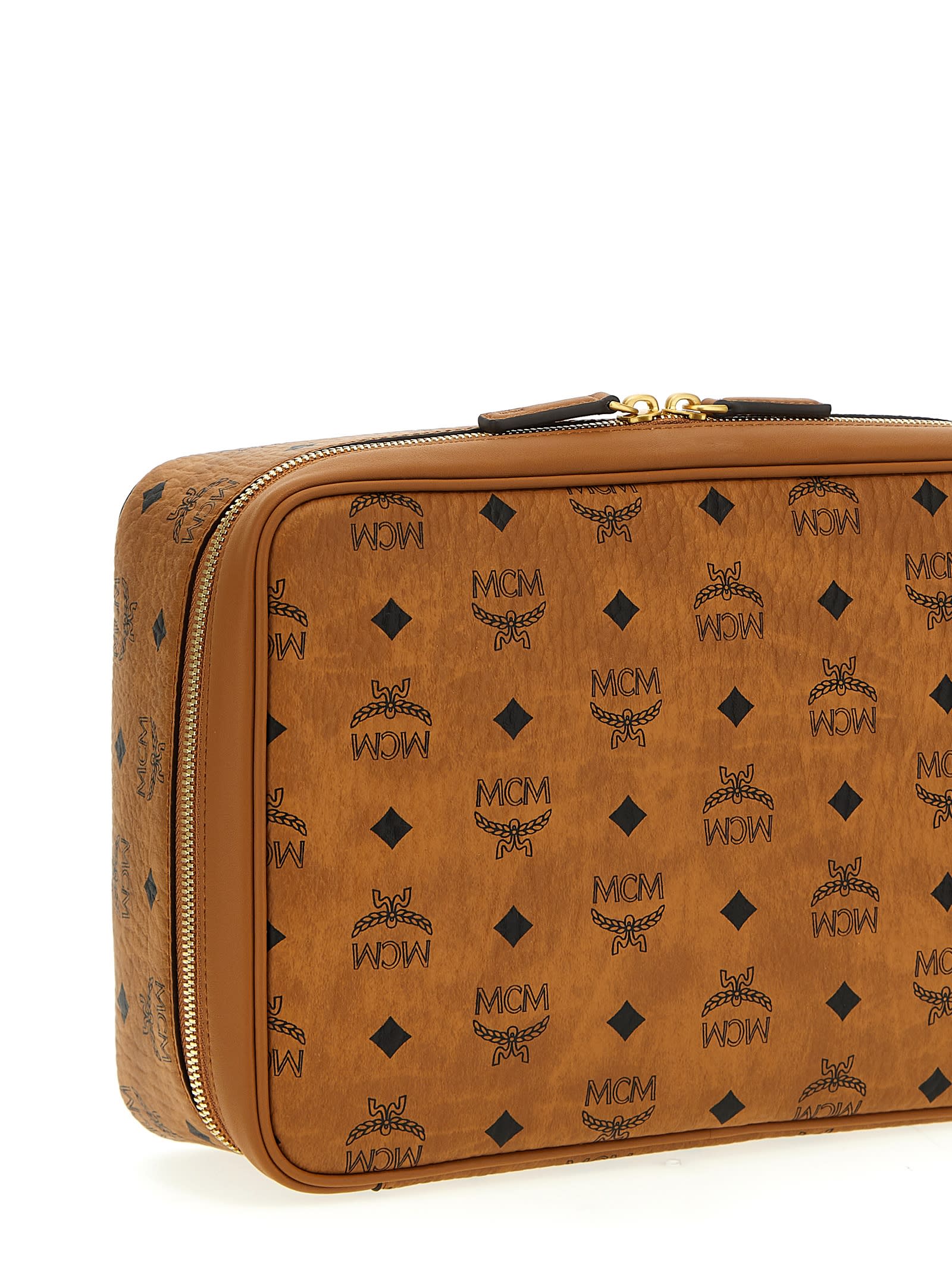 Shop Mcm Ottomar Travel Document Case Clutch In Brown