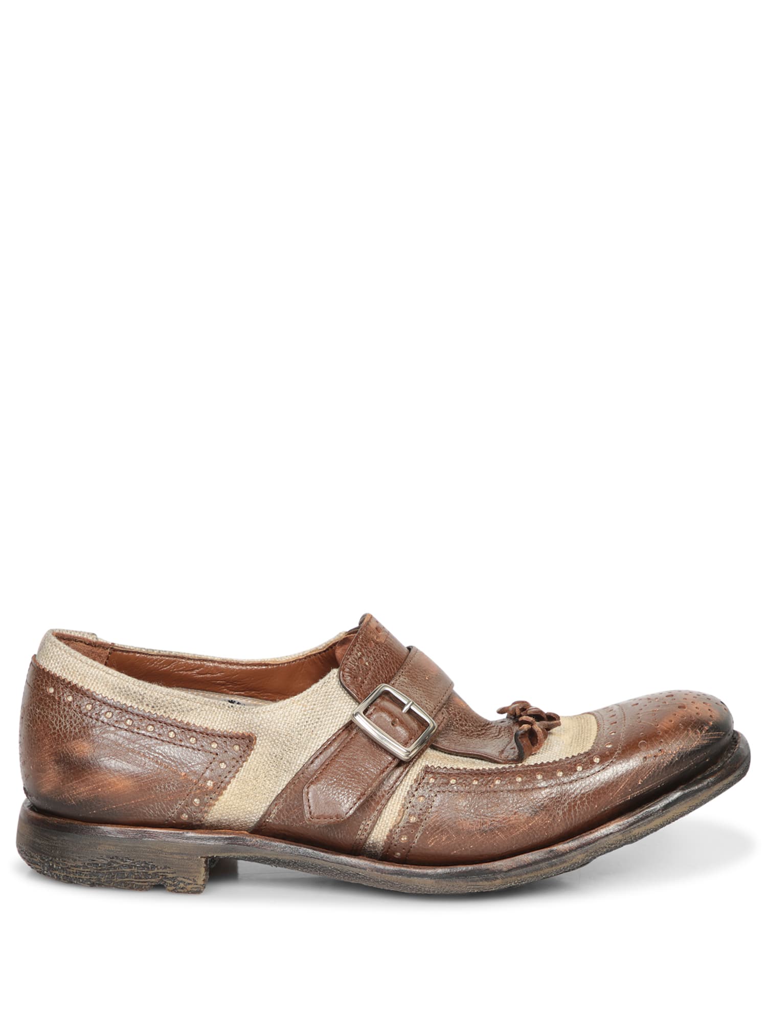 Shop Church's Shanghai Leather Ecru Shoes In Beige