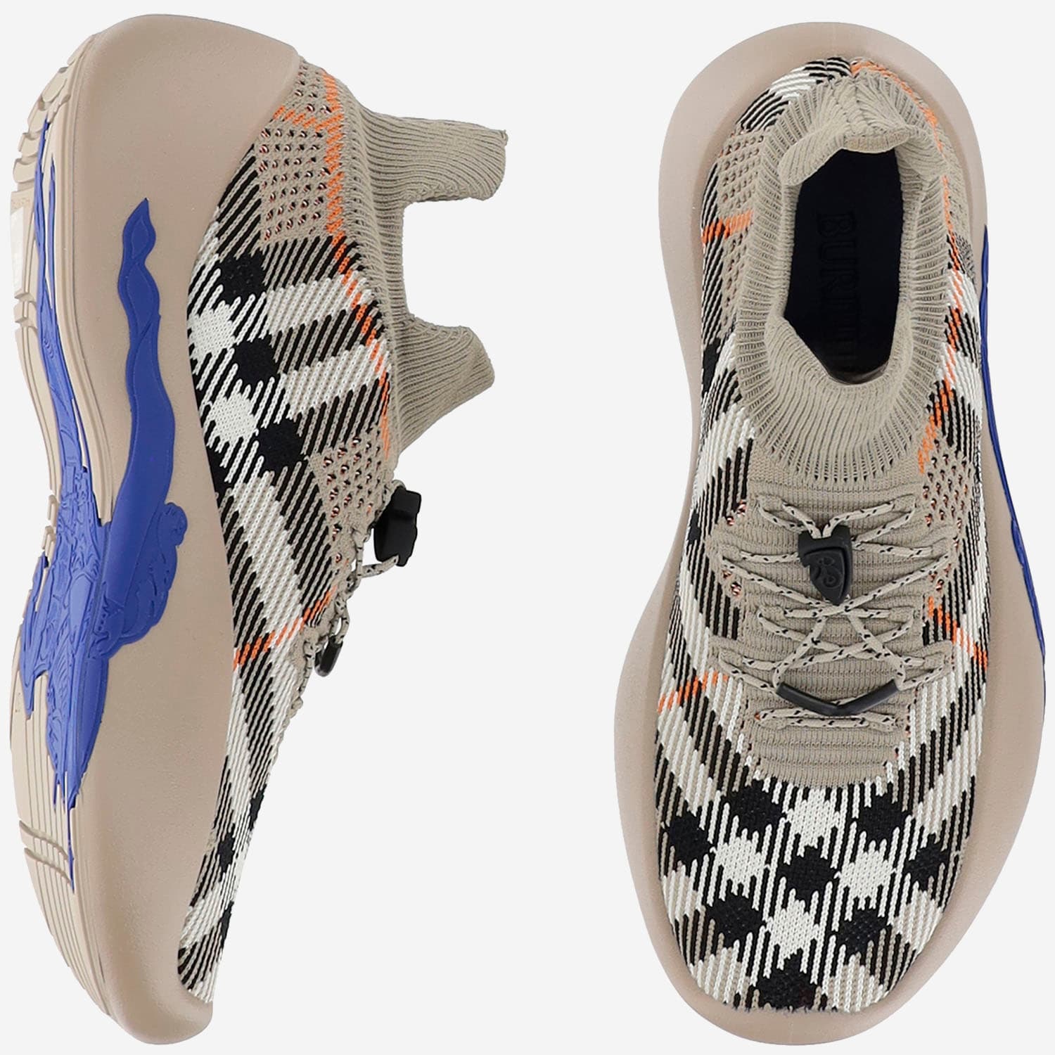 Shop Burberry Neptune Sneaker With Check Pattern In Sand Ip Check