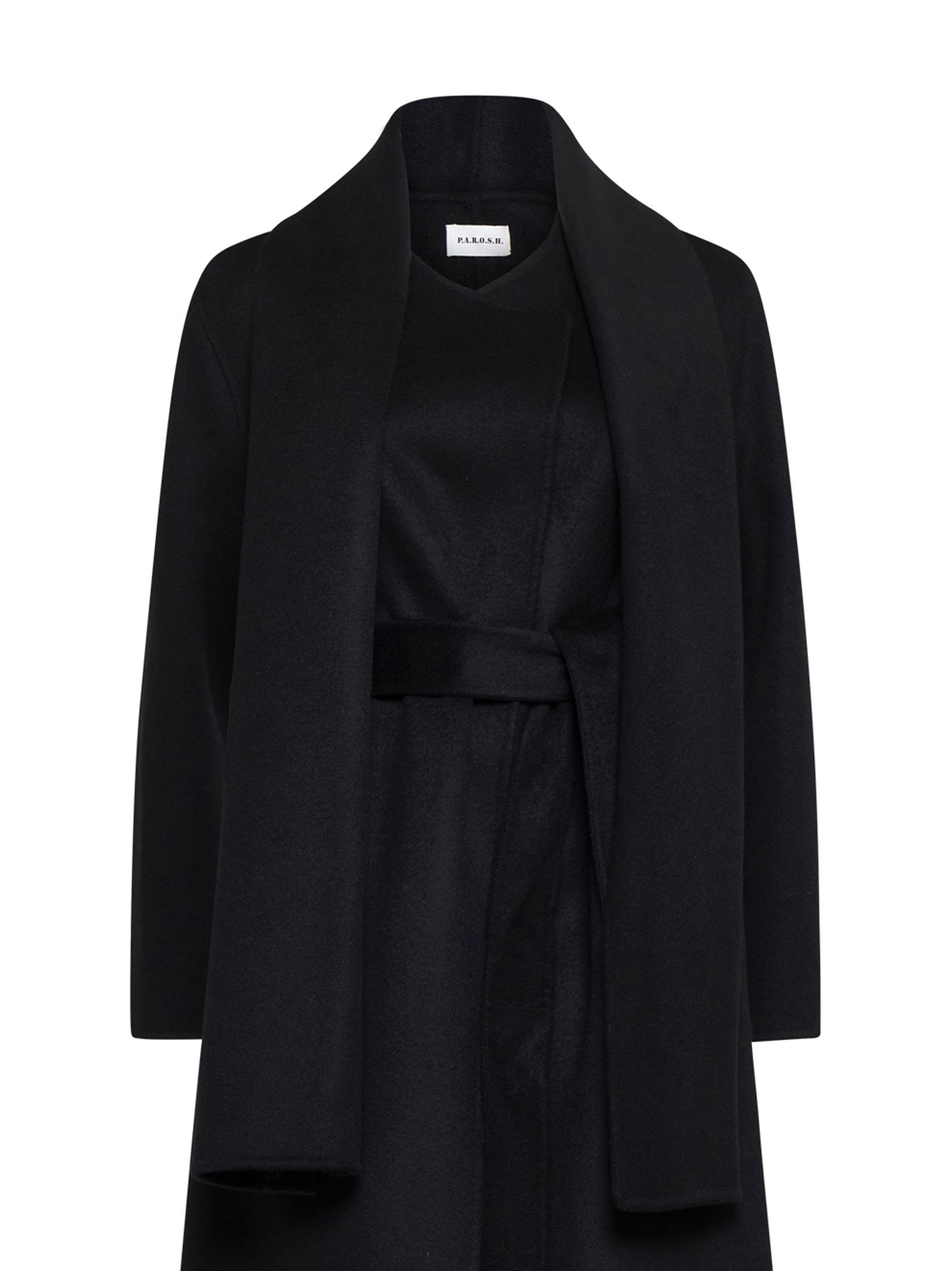 Shop P.a.r.o.s.h Coat In Black