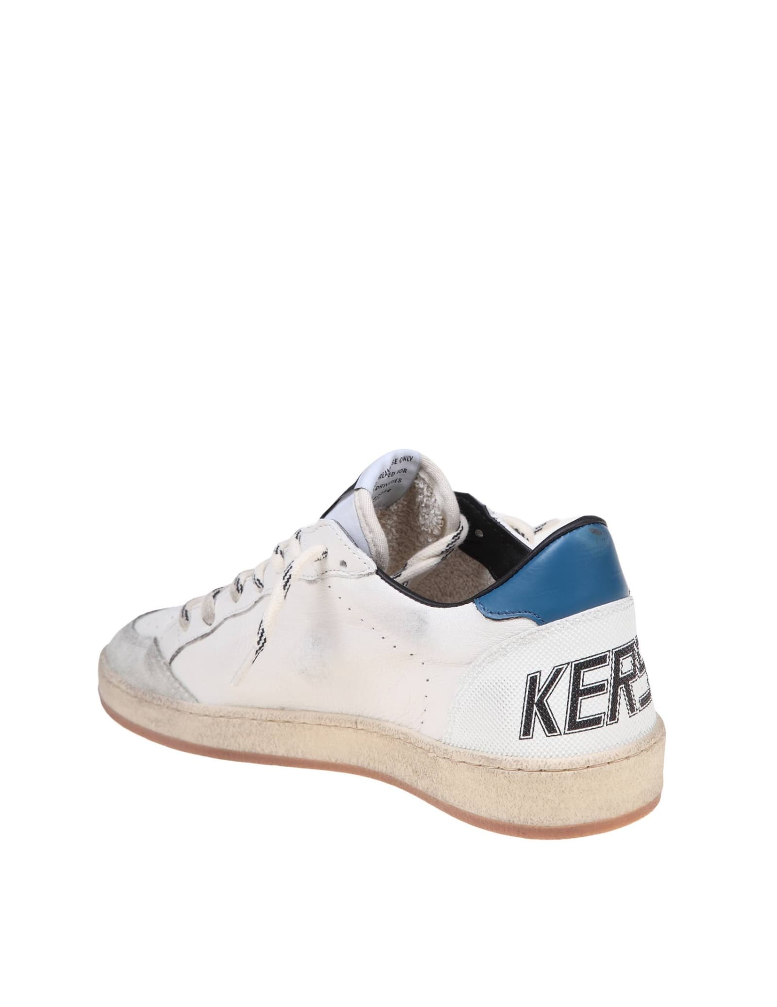 Shop Golden Goose Ballstar Sneakers In White Leather And Suede In White/red/ice/