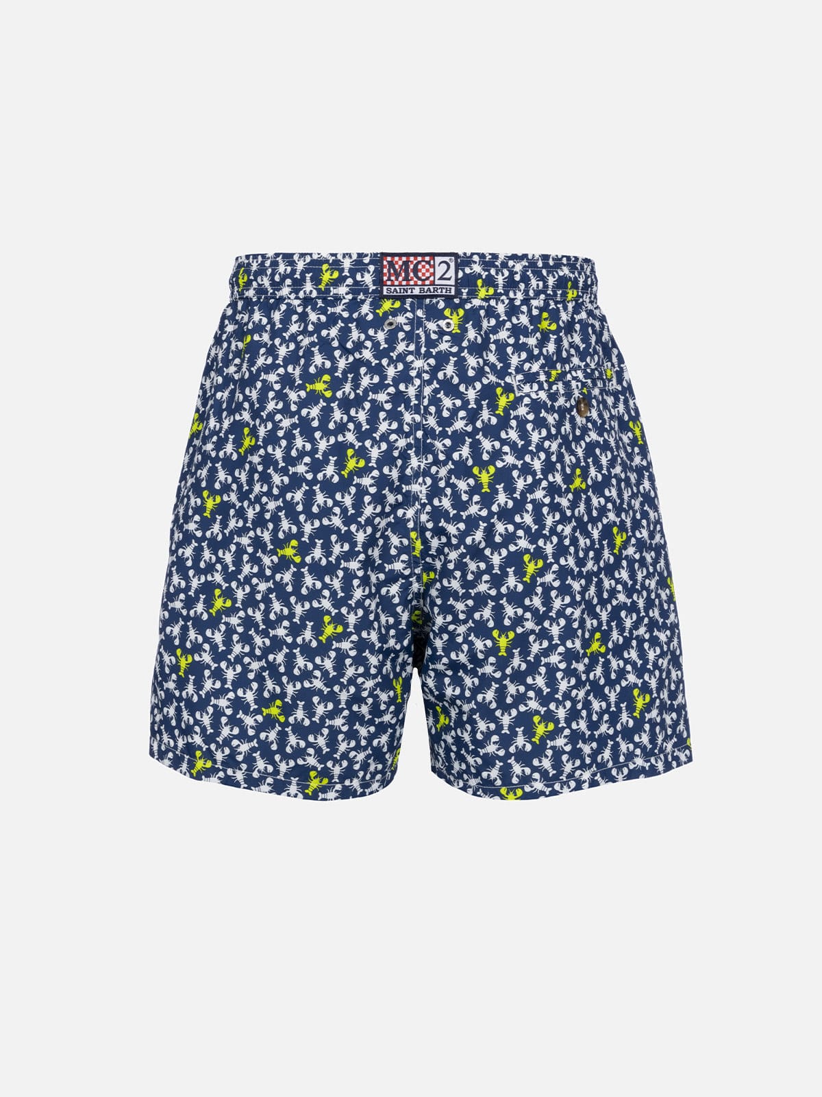Mc2 Saint Barth Lobster-print Swim Shorts In Blue