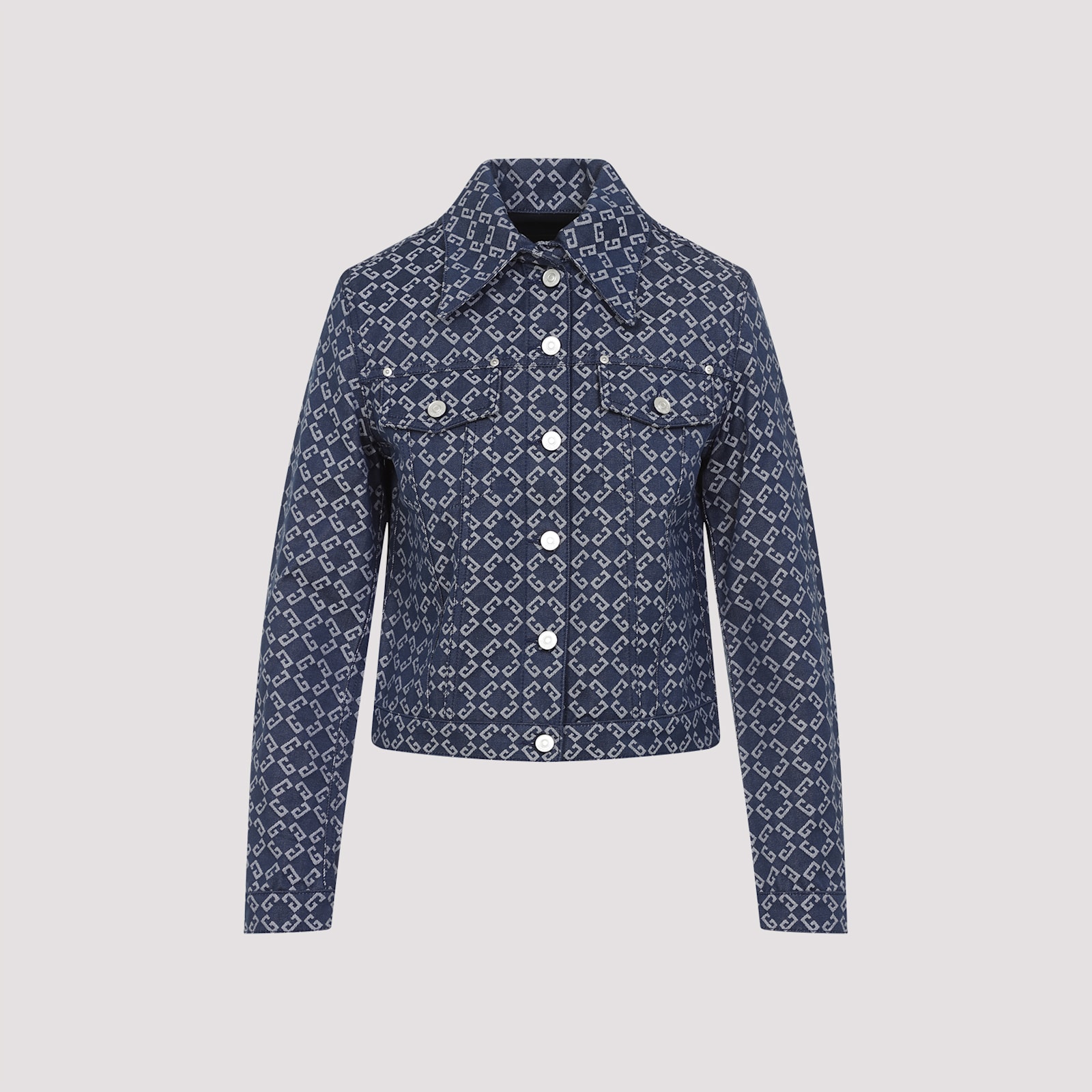 Givenchy Logomania Denim Jacket In Blue