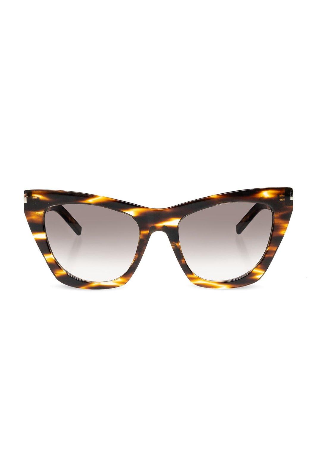 Shop Saint Laurent Sl 214 Kate Cat-eye Sunglasses