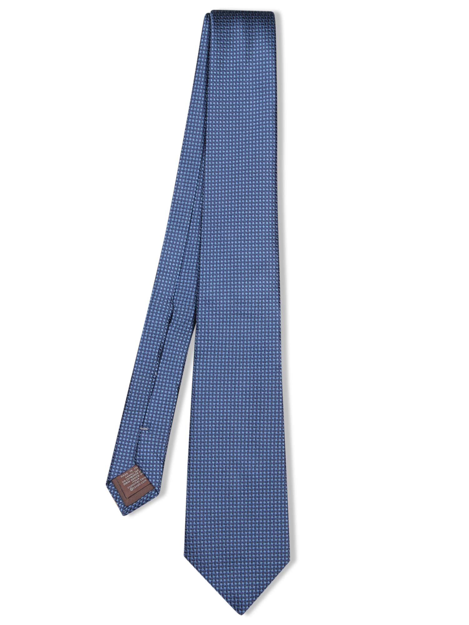 Micro Geometric Blue/black Tie