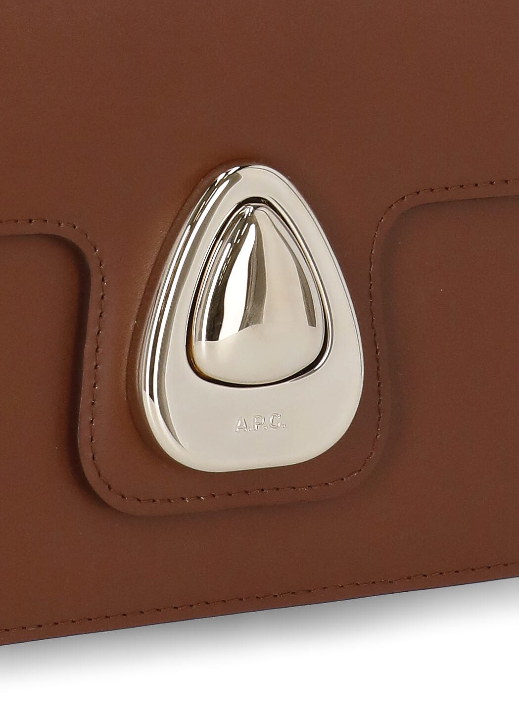 Apc A.p.c. Astra Leather Small Bag In Noisette