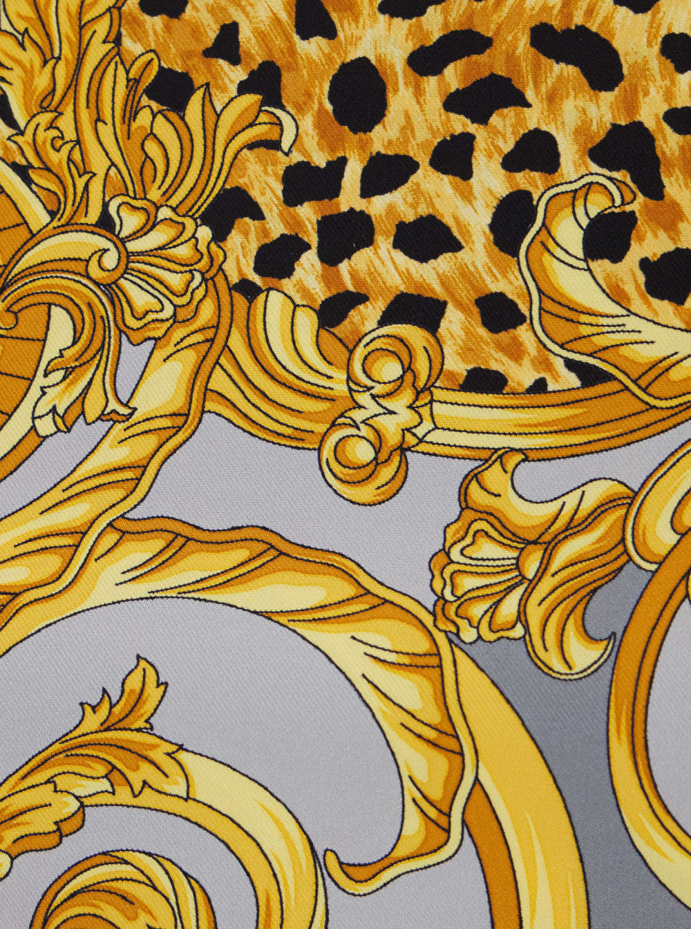Versace Foulard 90x90 Twill Silk Bio Cheeta Foulard Print In Brown