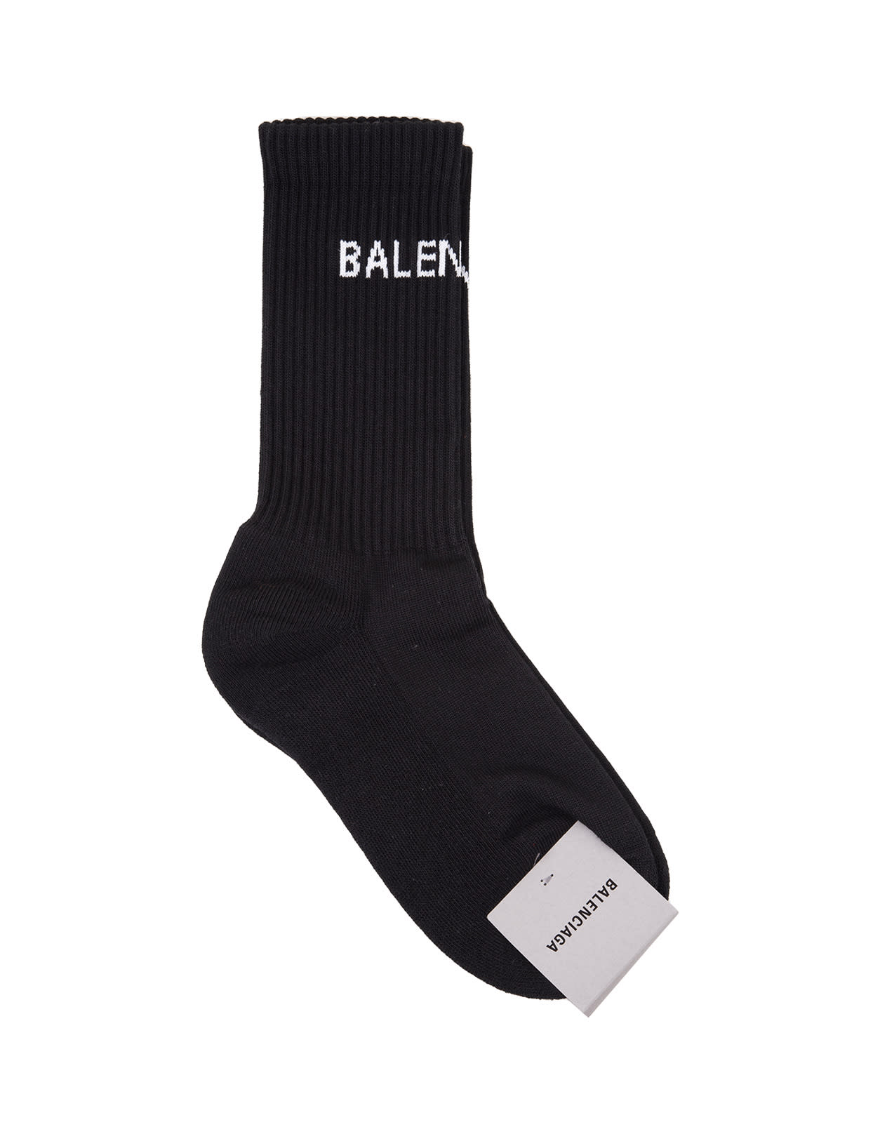 Woman Balenciaga Tennis Socks In Black Cotton
