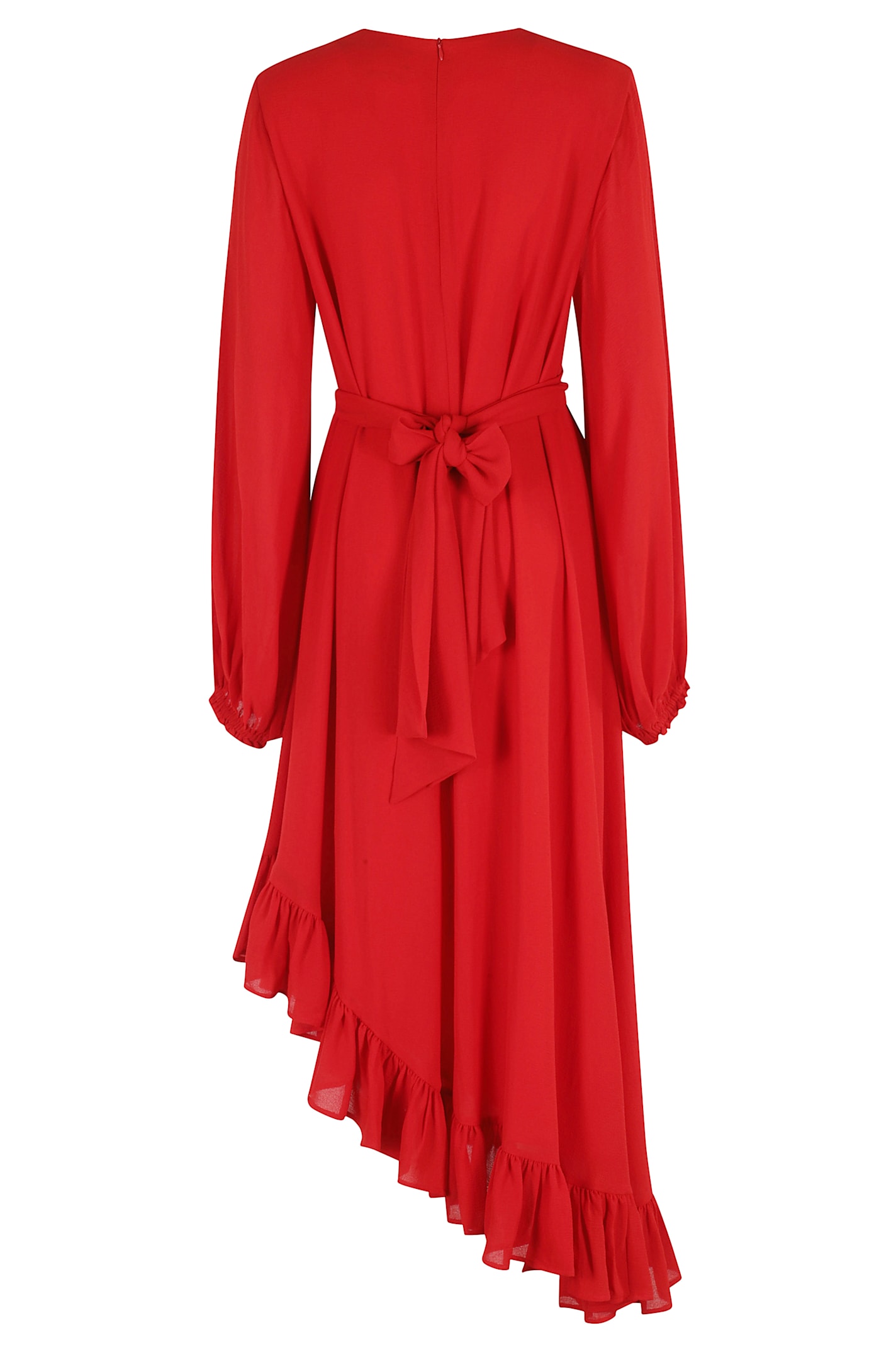 Essentiel Antwerp Iflower Pussy Bow Tie Dress In Red