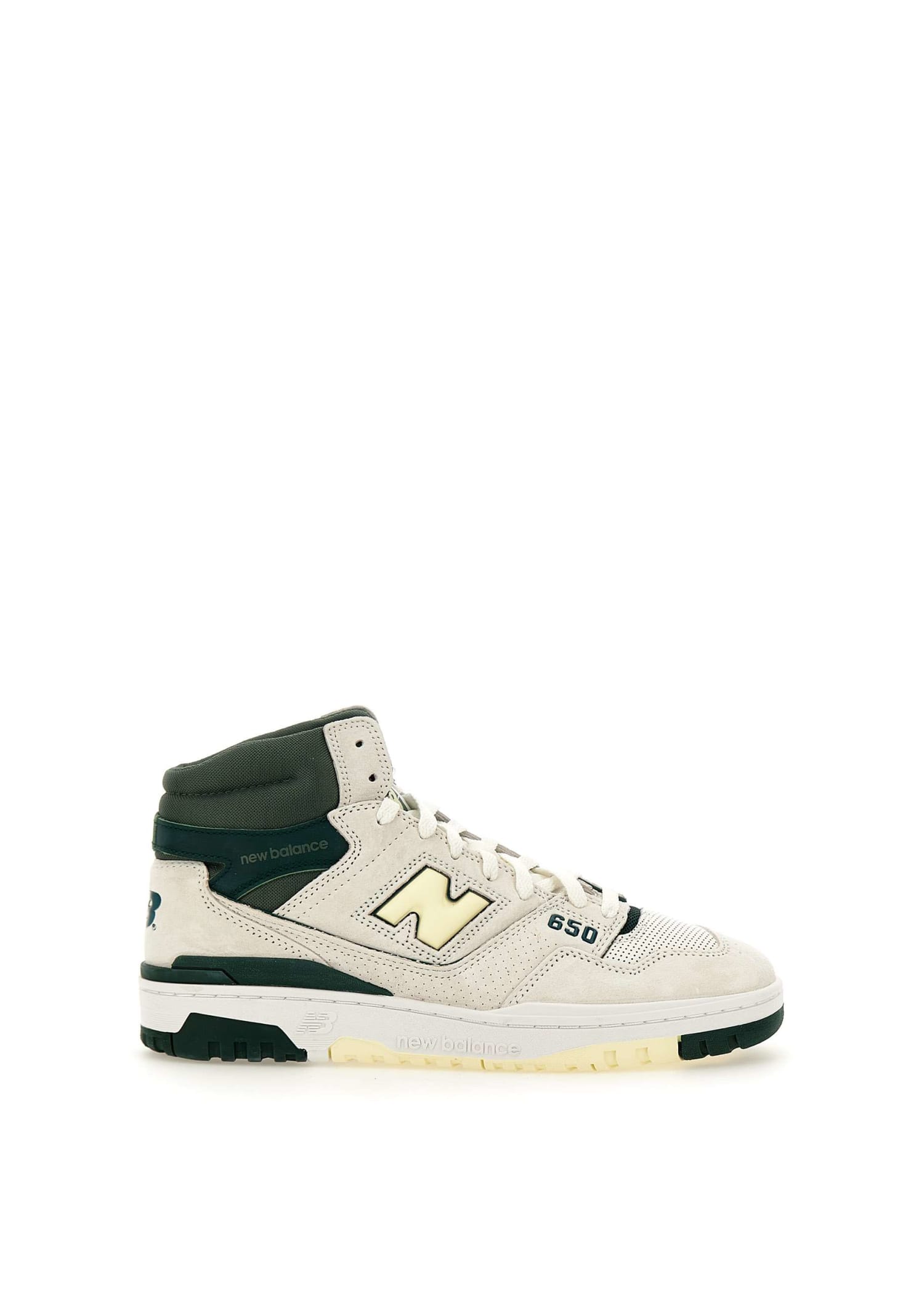 NEW BALANCE 550 LEATHER AND SUEDE SNEAKERS