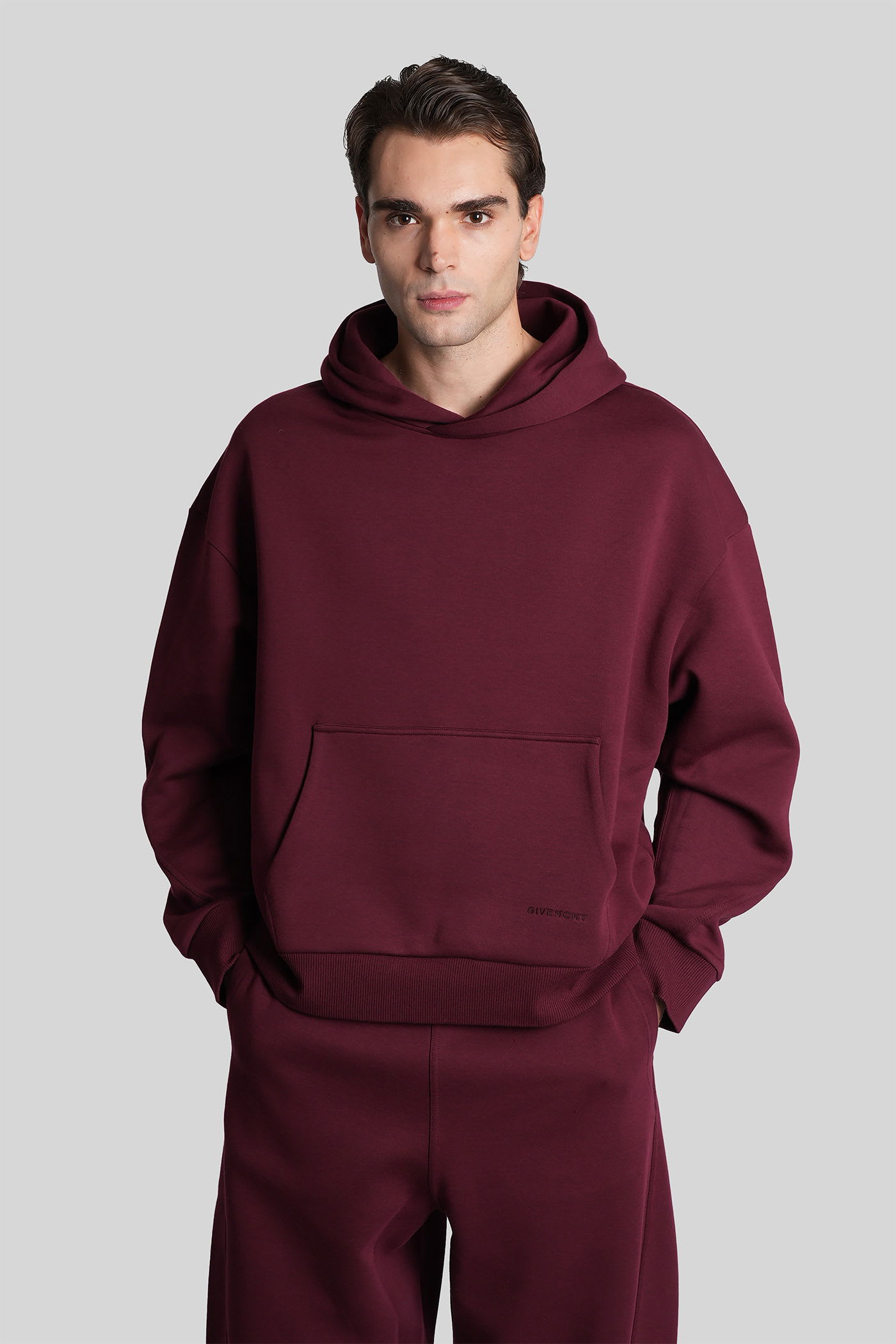 Givenchy Sweatshirt In Bordeaux Cotton In Burgundy