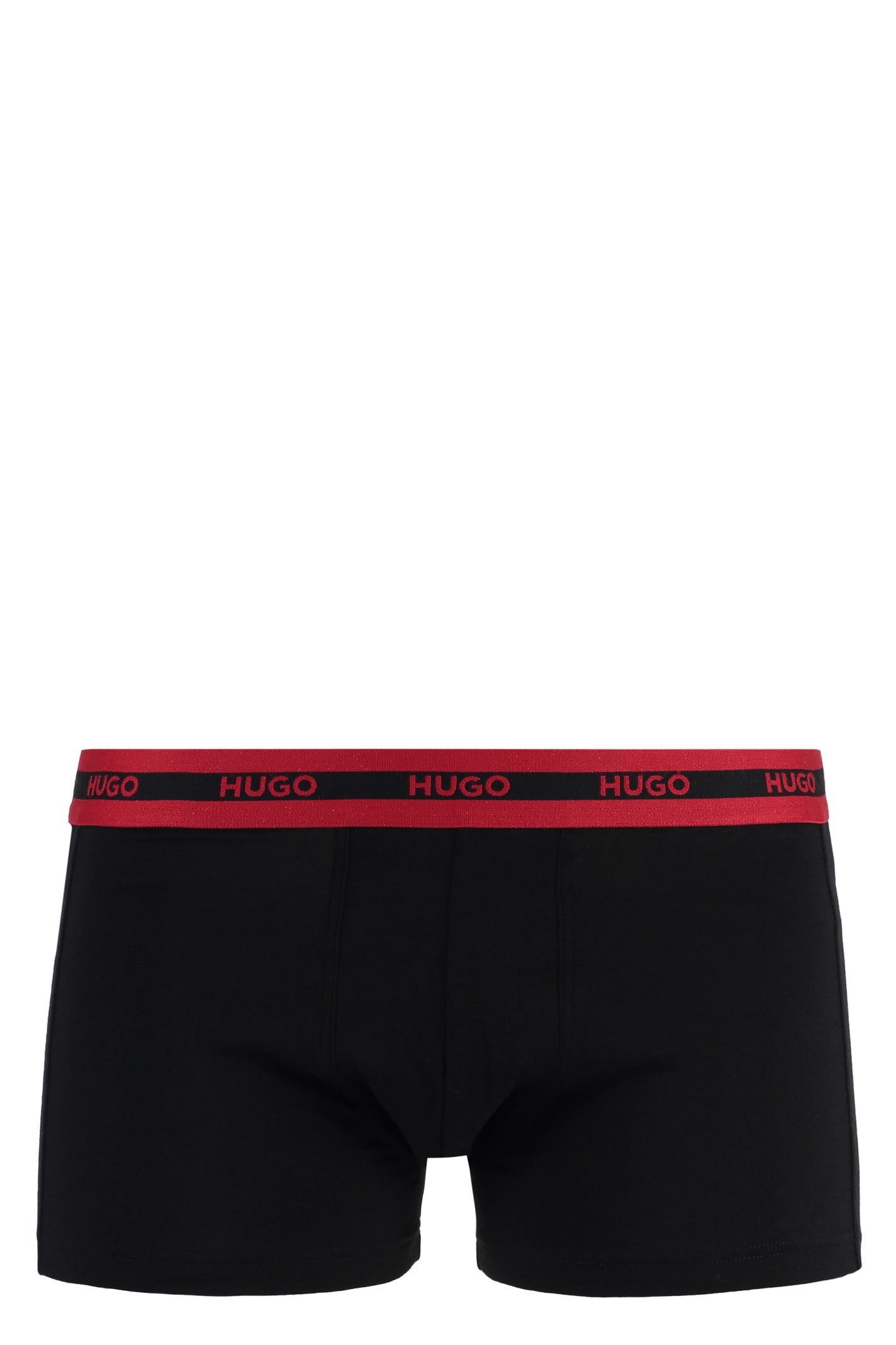 Shop Hugo Boss Set Of Three Boxers In Black