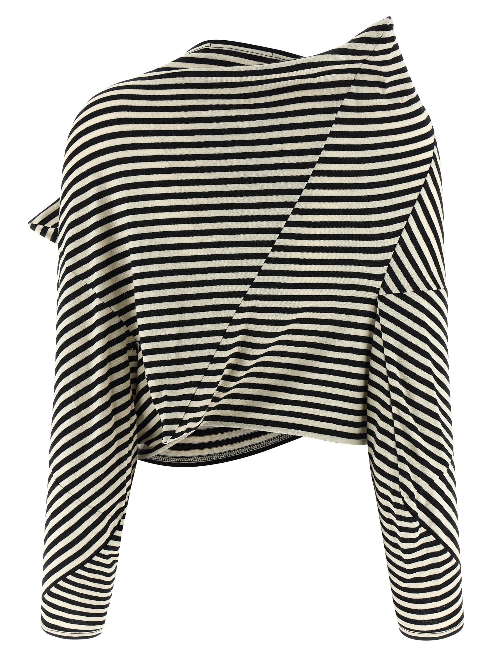 Junya Watanabe Asymmetrical Hem Sweater In Black