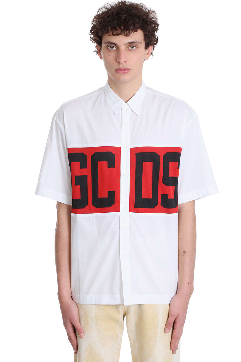GCDS Shirt In White Cotton