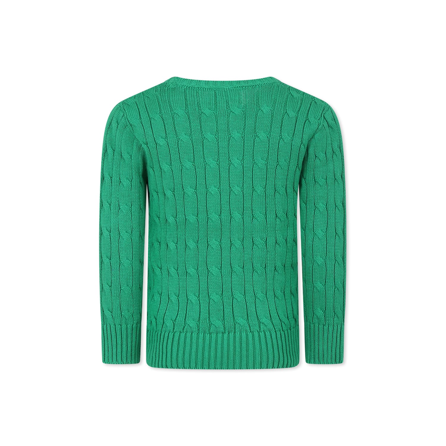 Ralph Lauren Green Sweater For Boy With Horse