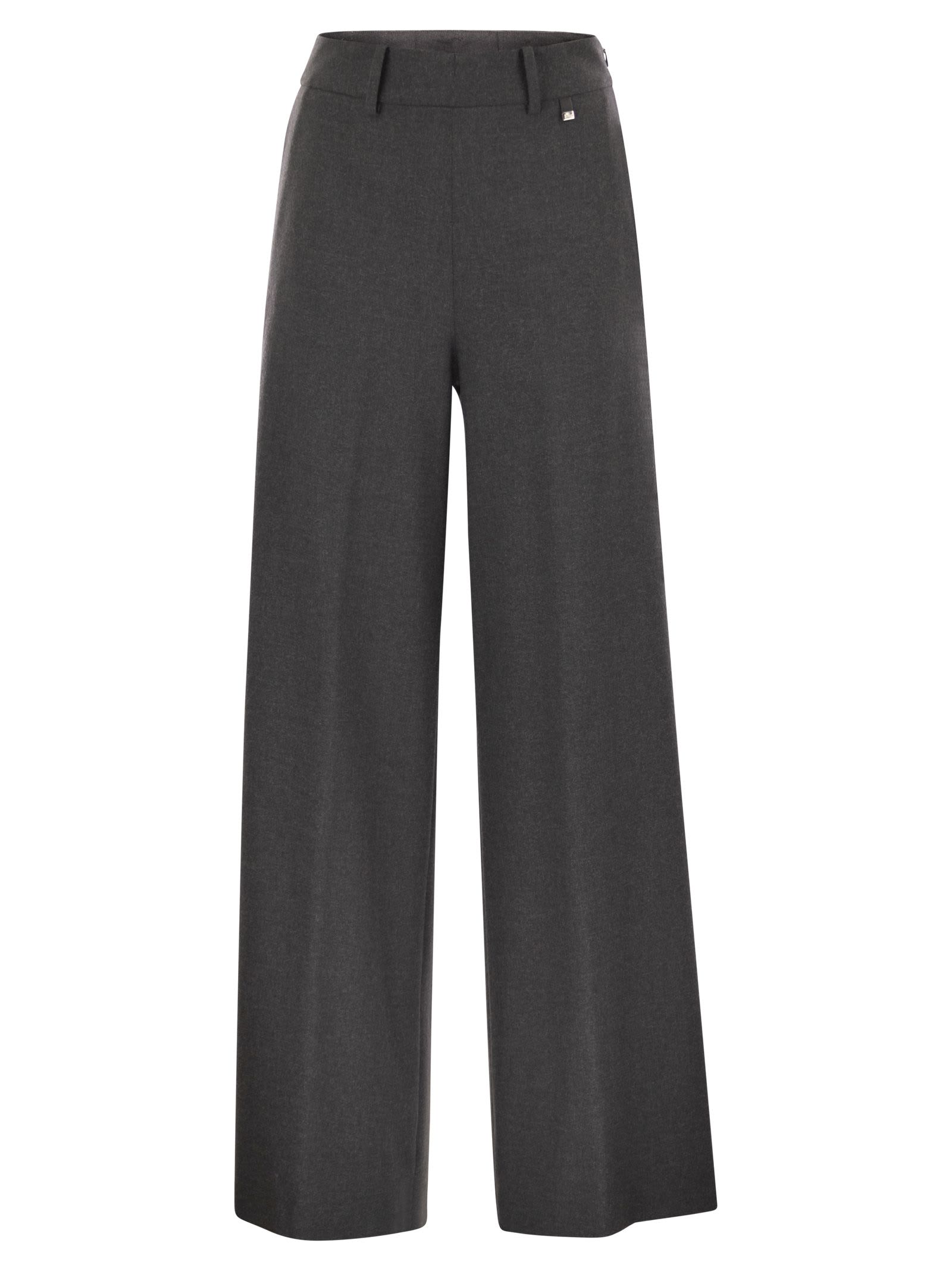 Herno Resort Trousers In Melange Fabric In Gray