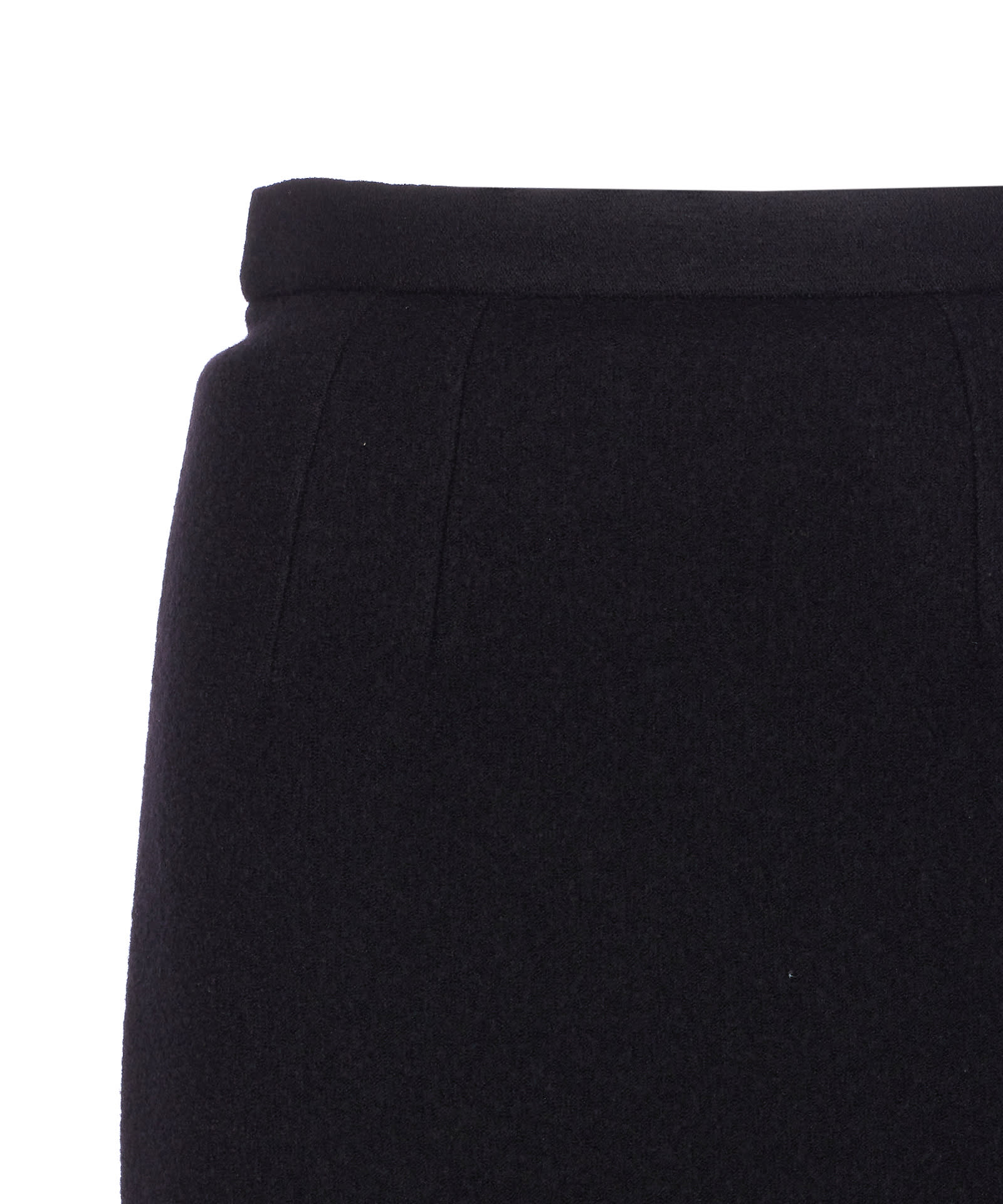 Dolce & Gabbana High Waist Midi Skirt With Back Slit In Blue