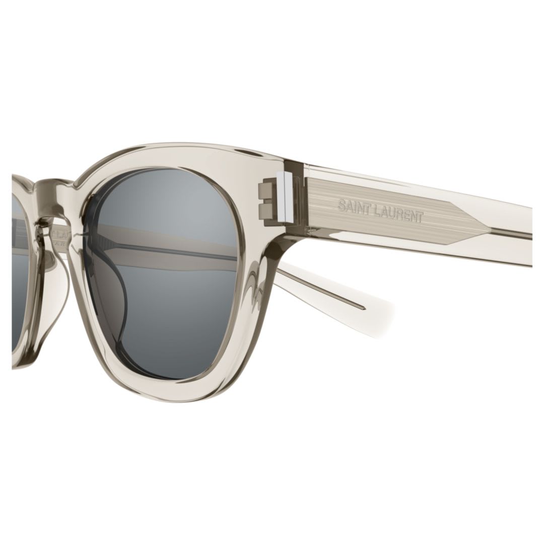 Saint Laurent 48mm Phantos Sunglasses In Beige-beige-silver