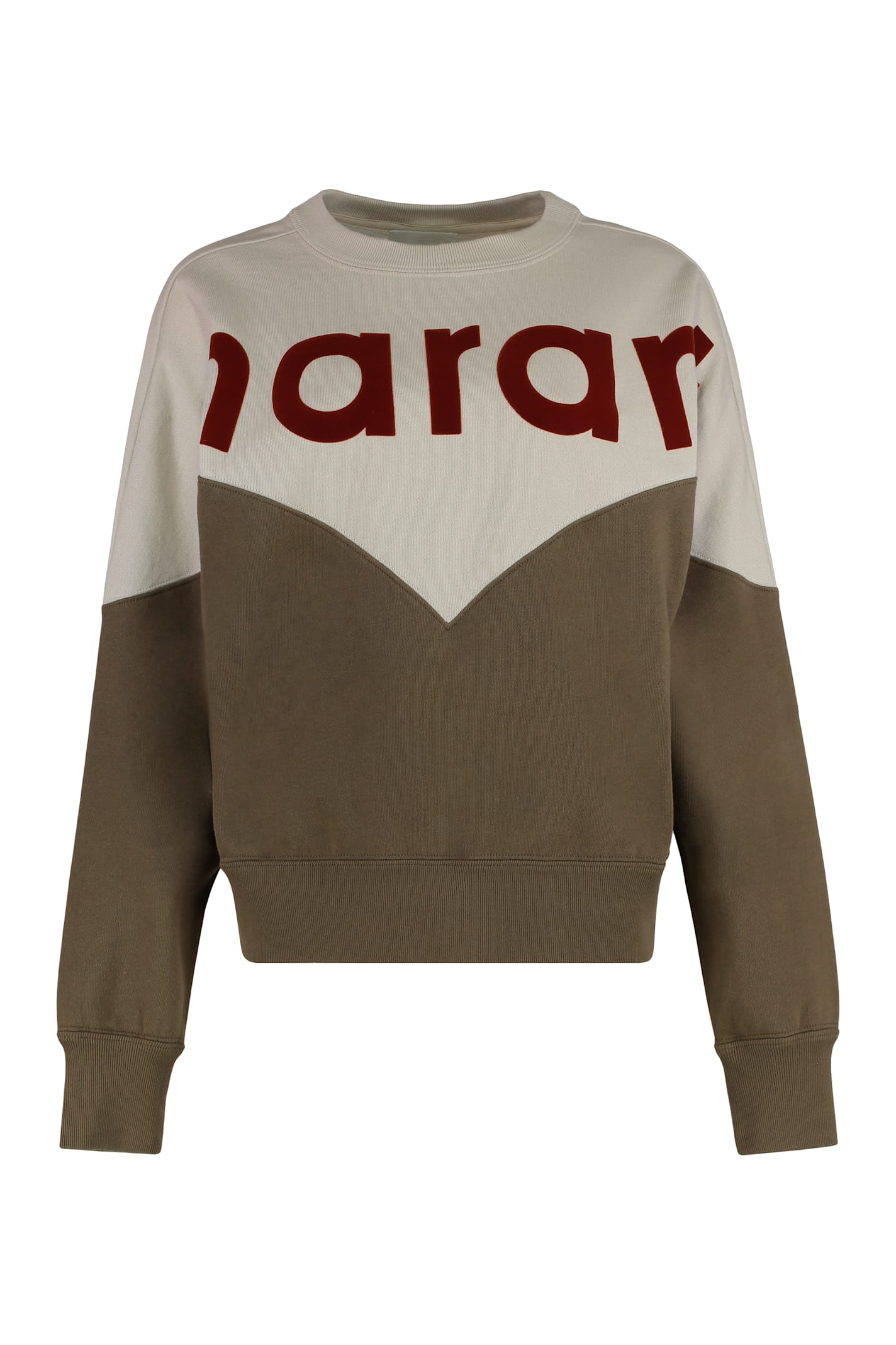 Isabel Marant Étoile Houston Logo Pullover Velvet Effect Print In Multi