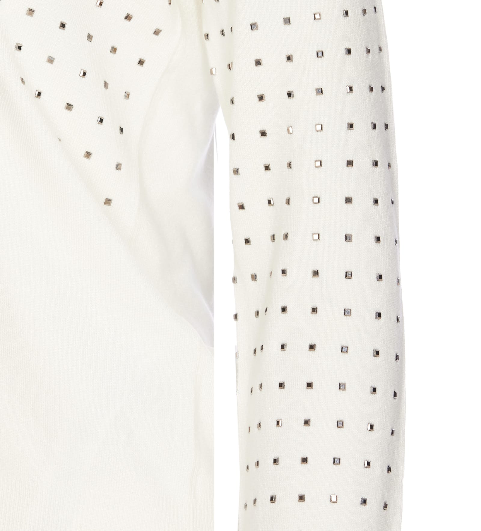 Shop Liu •jo Strass Sweater In White