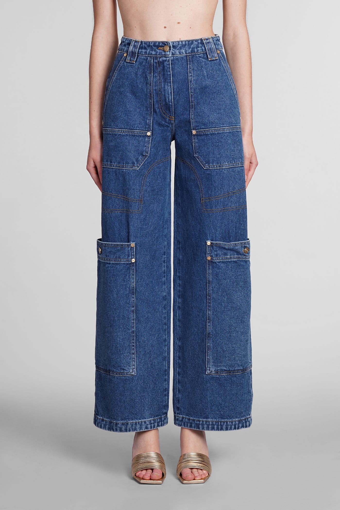 Cult Gaia Wynn Jeans In Blue Denim